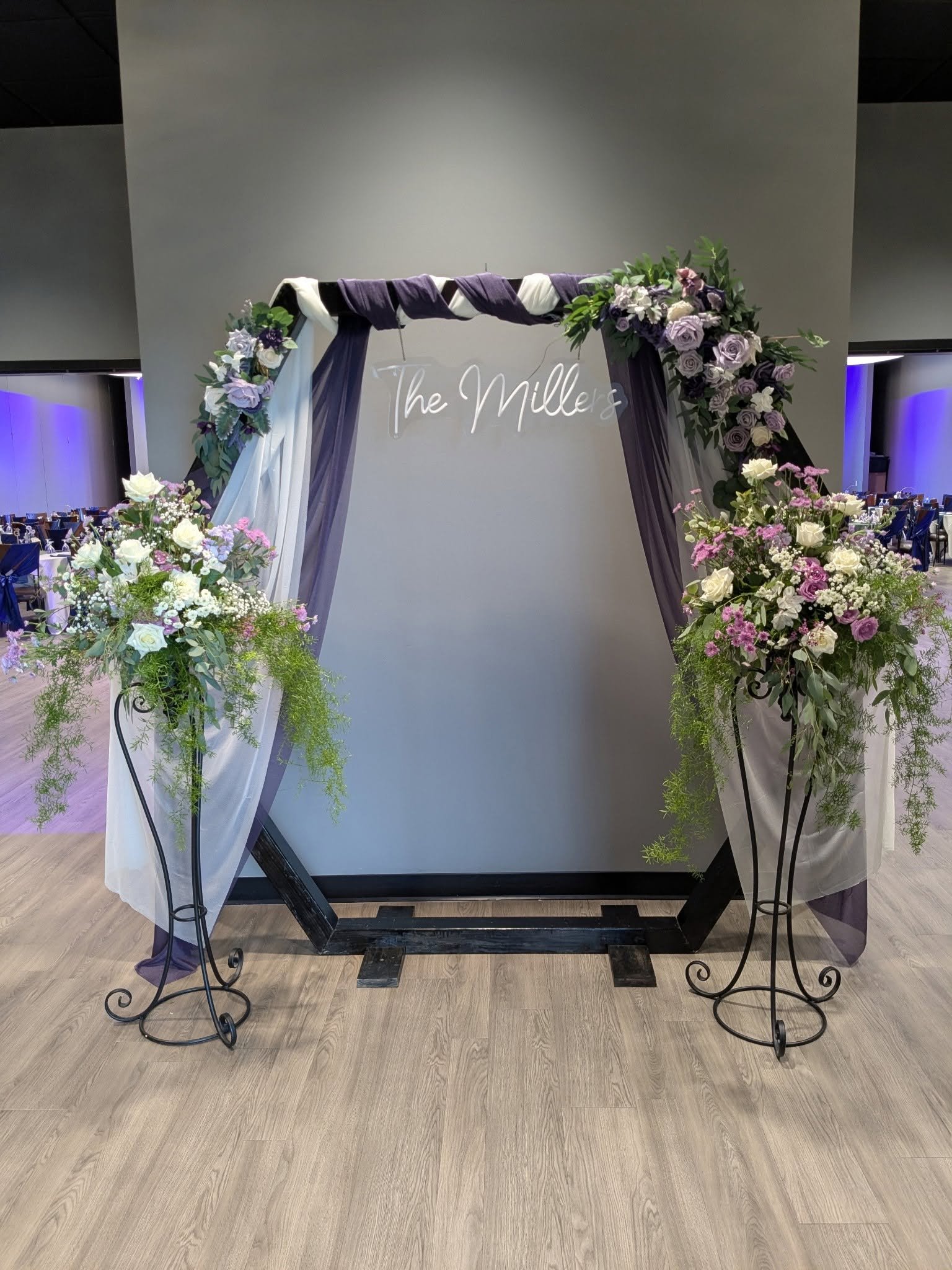 White with touches of Lavender at The View West Shores