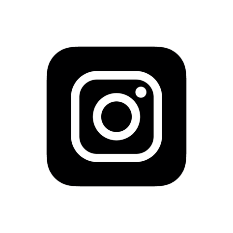 Instagram logo with white icon on black background