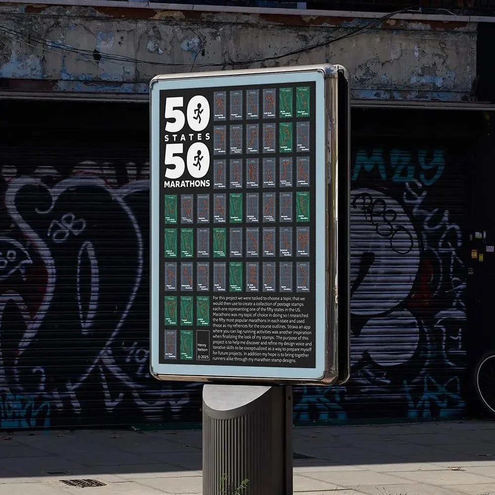 50 States Postage Stamps