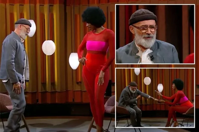 Miss Erica Storm being interviewed on the Tommy Tiernan show.