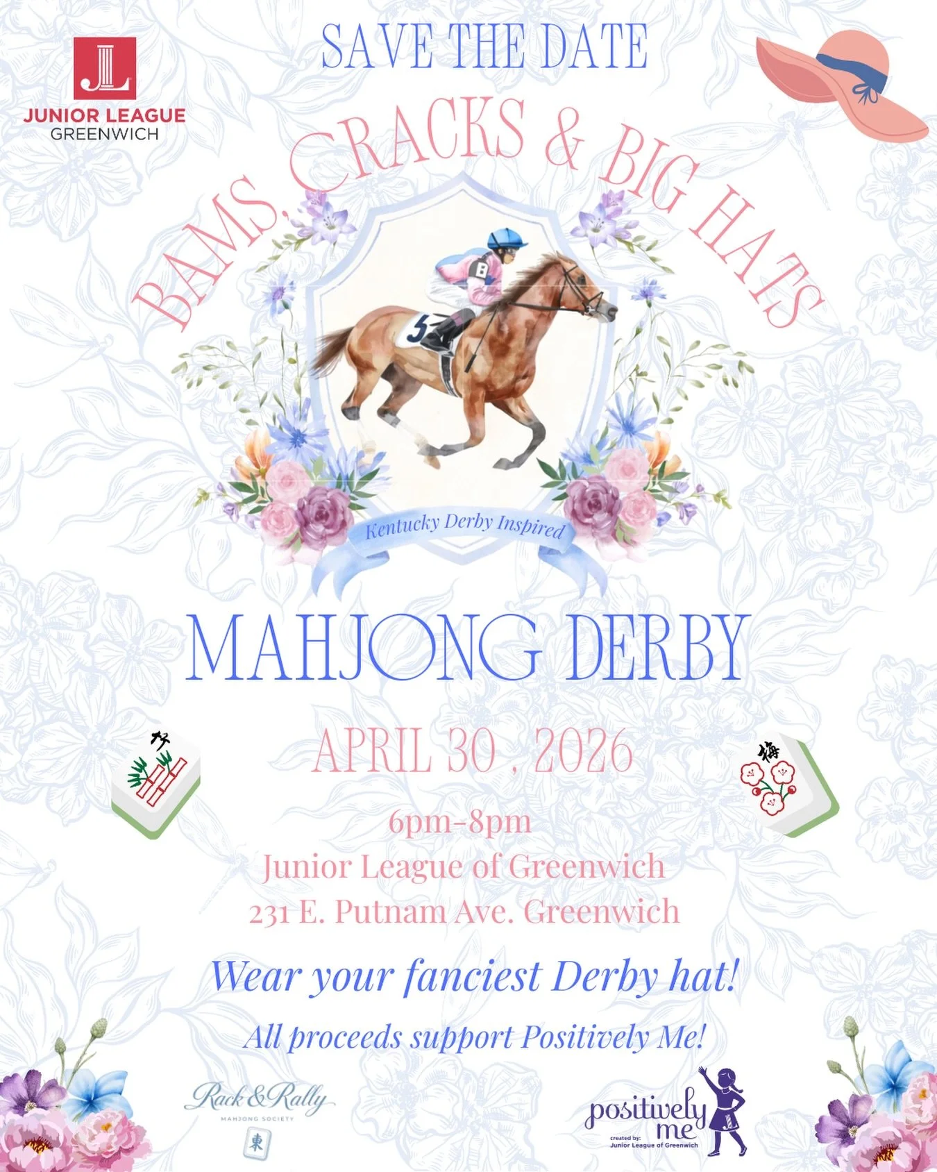 Hats on, tiles ready 🐎

Join us for an evening of Mahjong, mint juleps, and Derby-inspired charm at the @jlgreenwich ✨

Whether you&rsquo;re new to the table or already love the game, this is your excuse to dress up, sip something festive, and play 