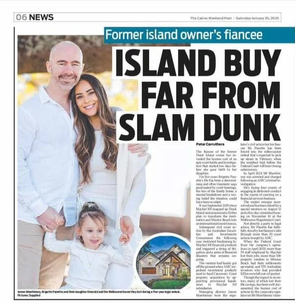 In the Press: The Human Cost of Litigation - Cairns Post 