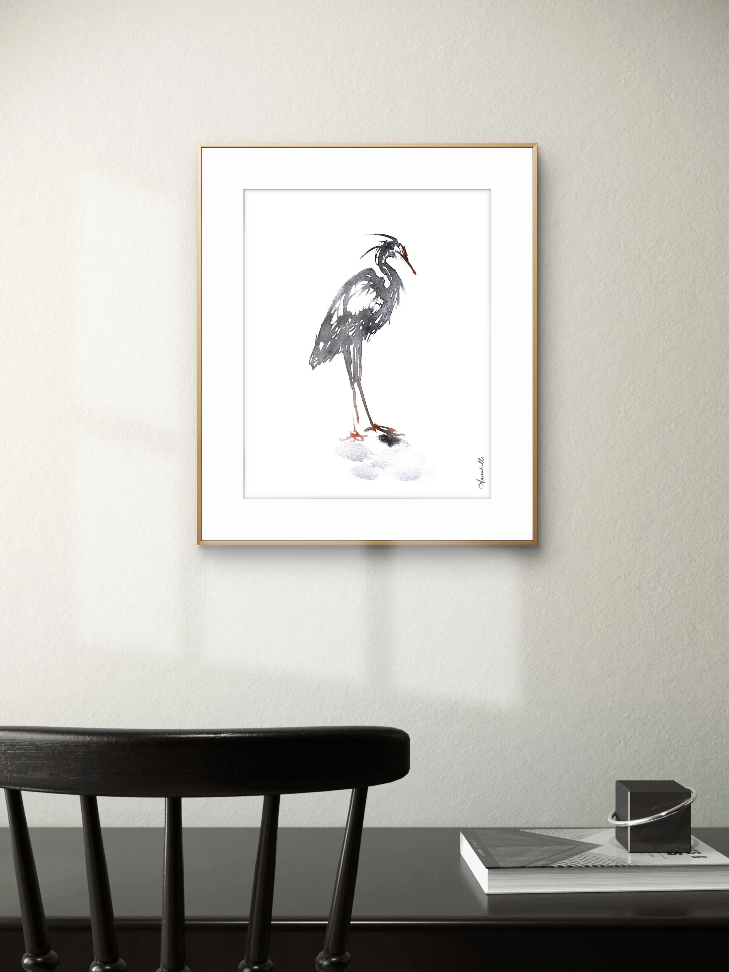 Inland Fog Original Drawing Framed 2.jpg