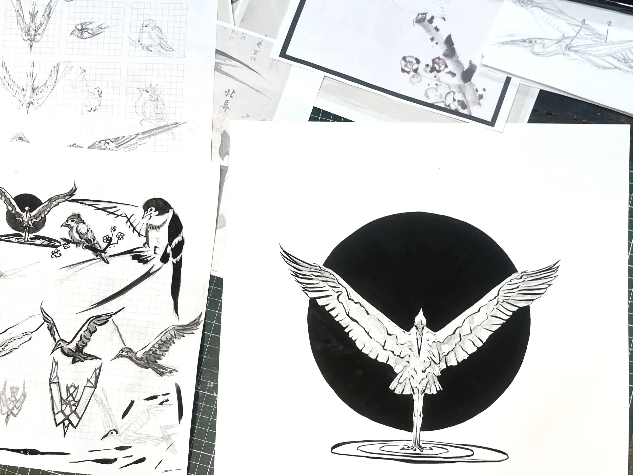 Bird Studies | Graphics in Progress | Lighten Glass and Graphics