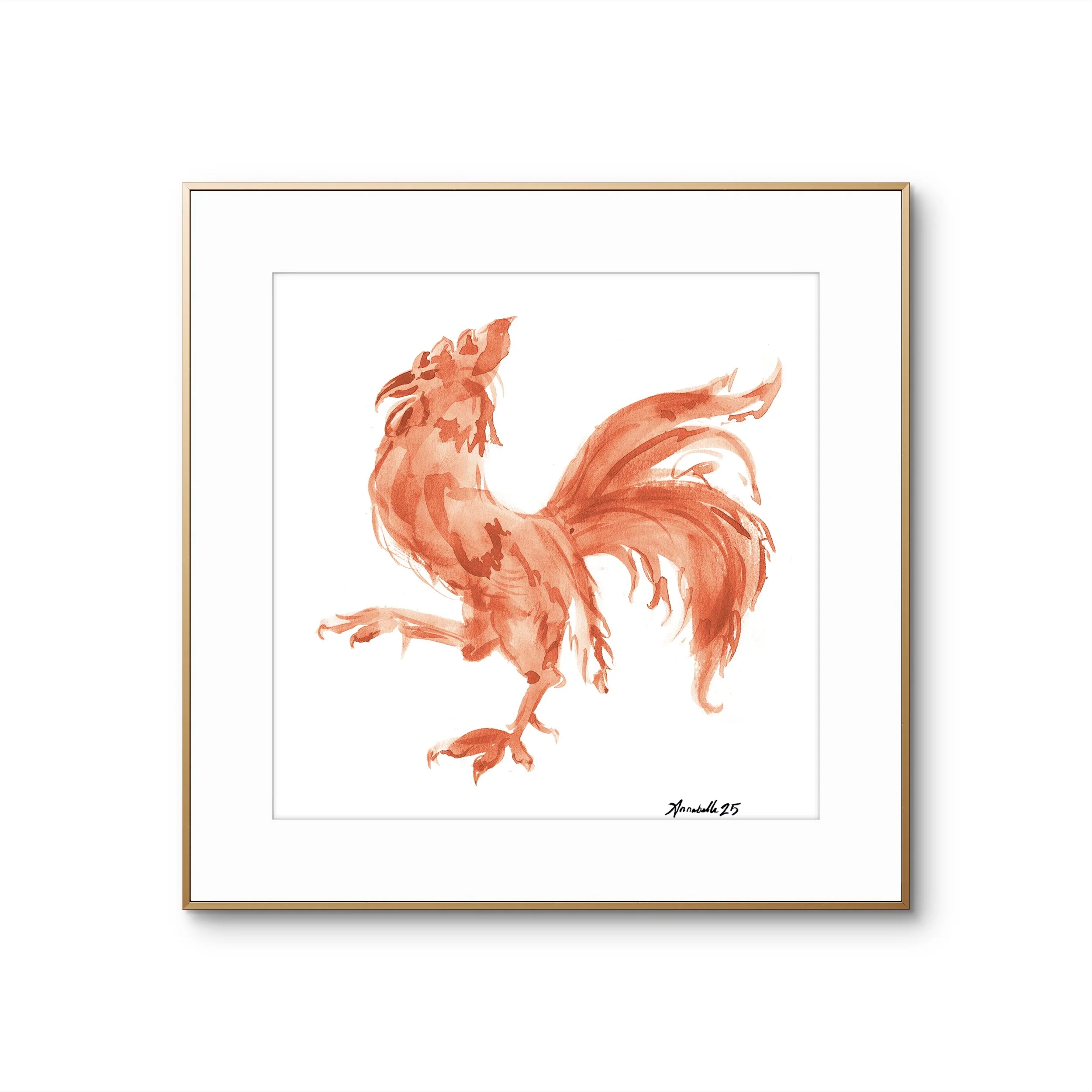 Timeless Rooster Watercolor