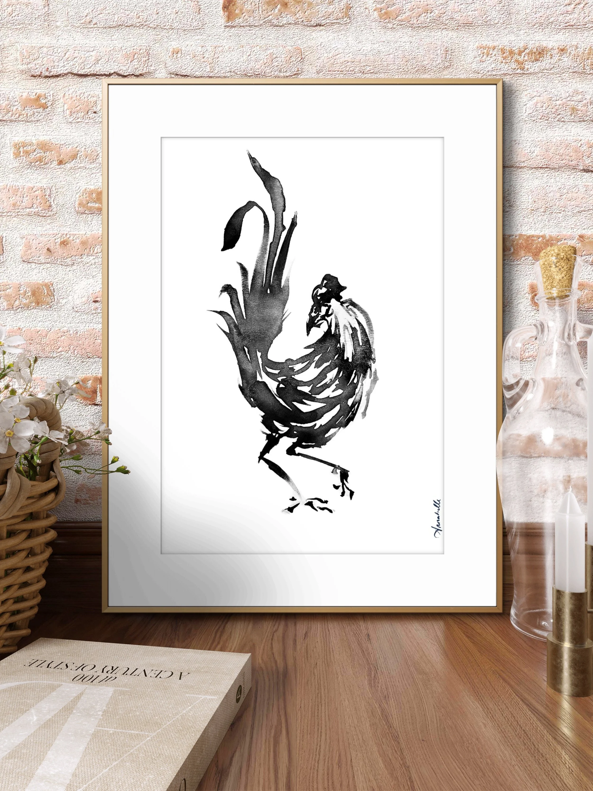 Today Oriignal Drawing Framed 2.jpg