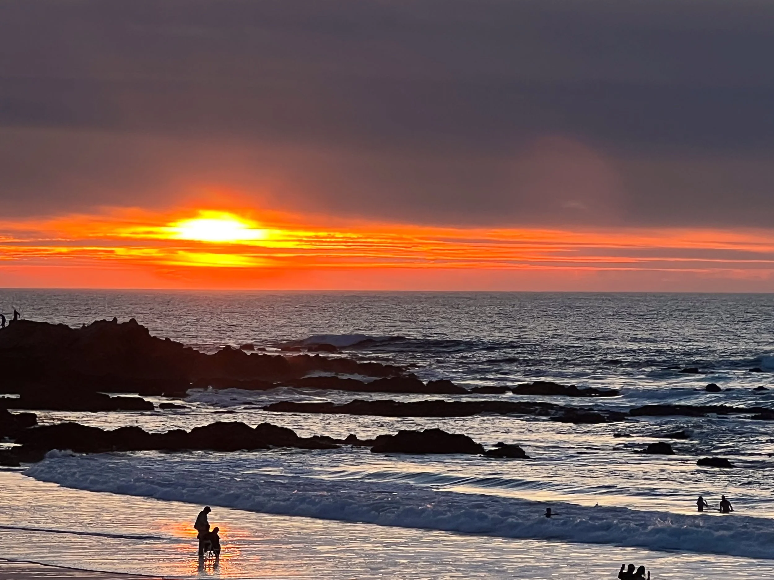 Sunset from coastline. 