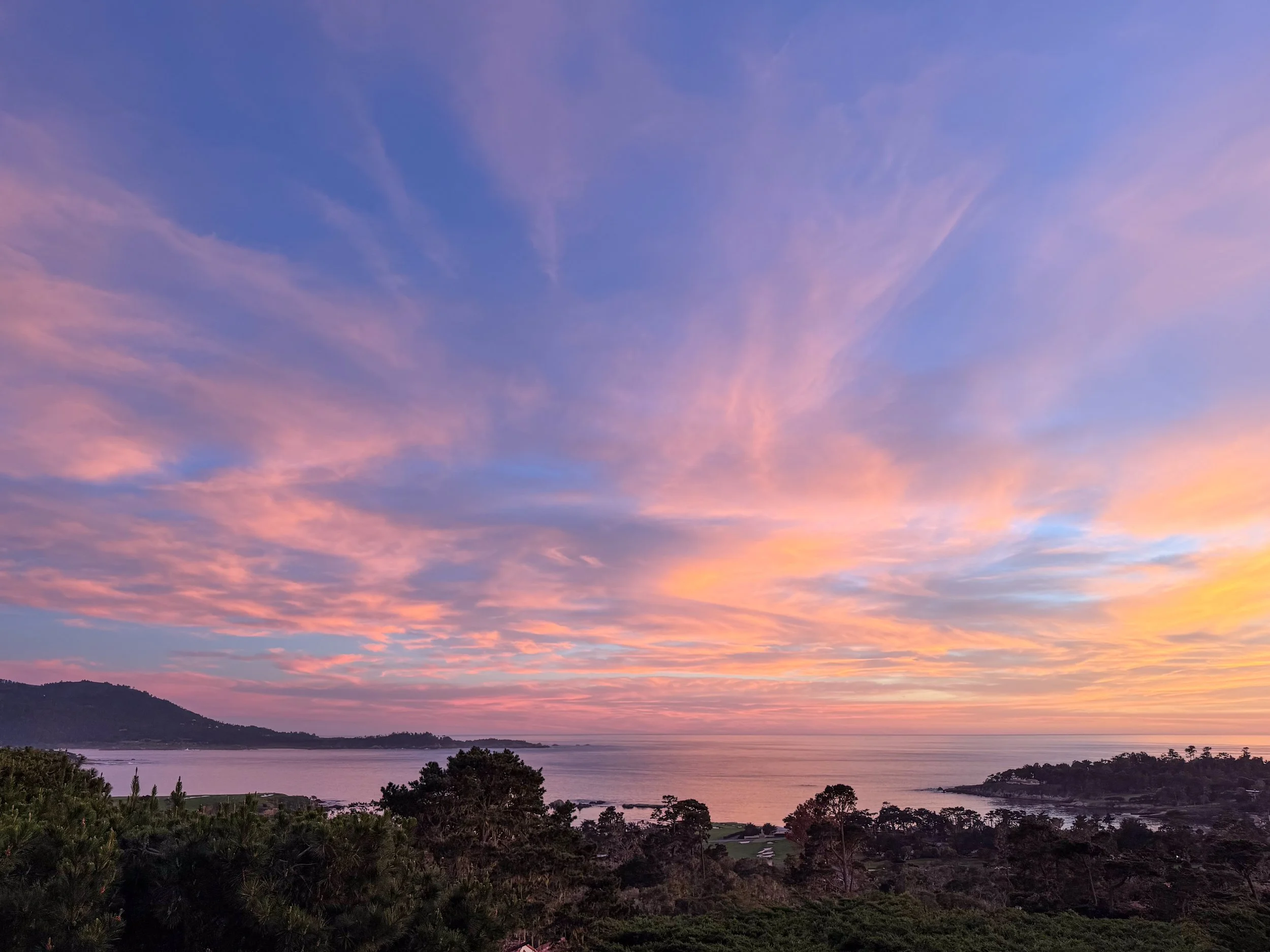Sunset from top balcony. 