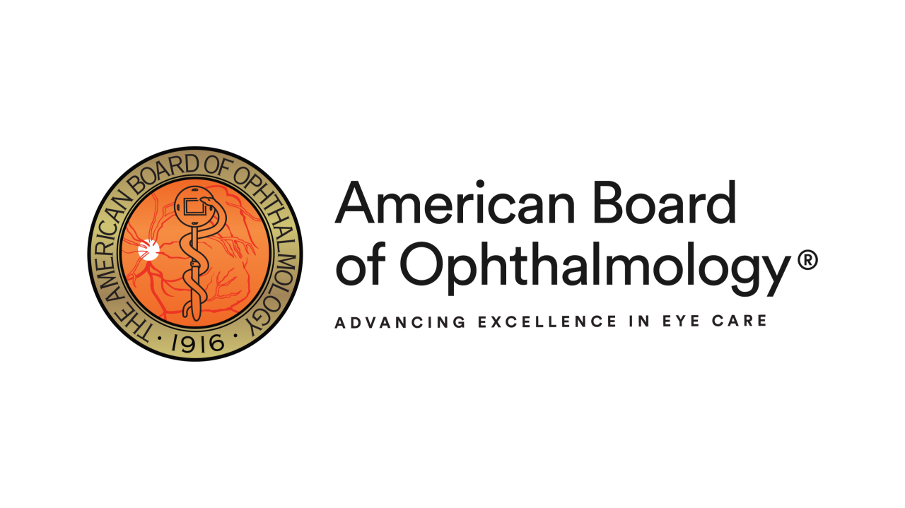 Dr. Ryan Kim is board certified by the American Board of Ophthalmology