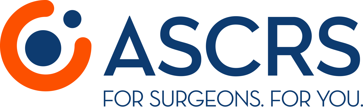 ASCRS logo with orange and dark blue design and the tagline 'For surgeons. For you.'