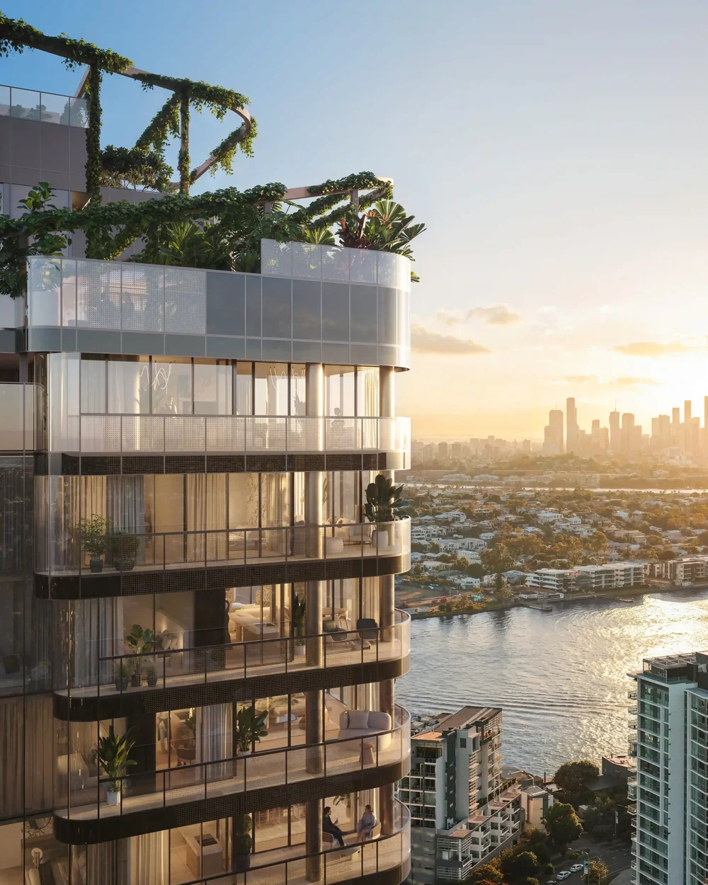 River and city views