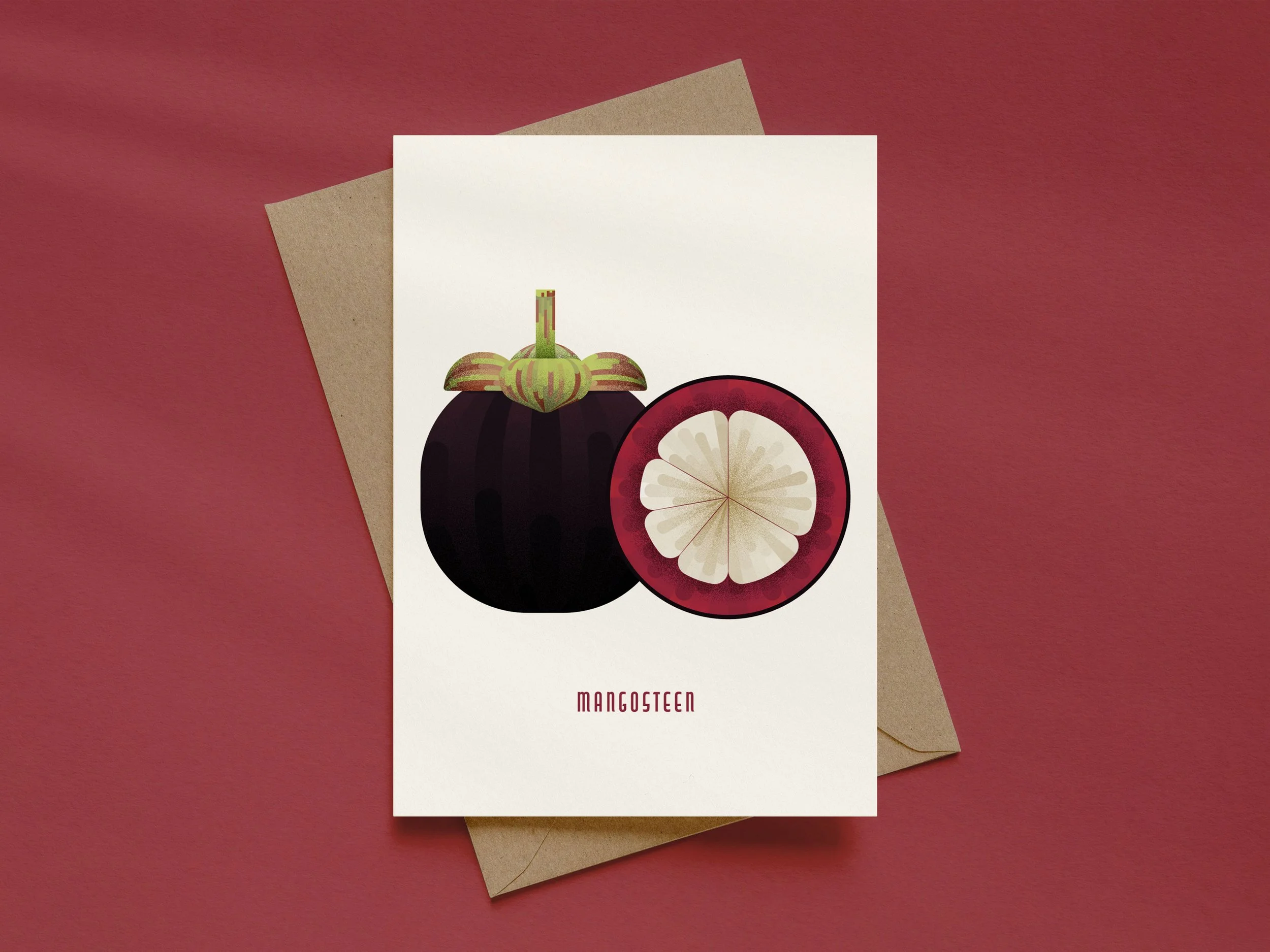 Mangosteen Greeting Card