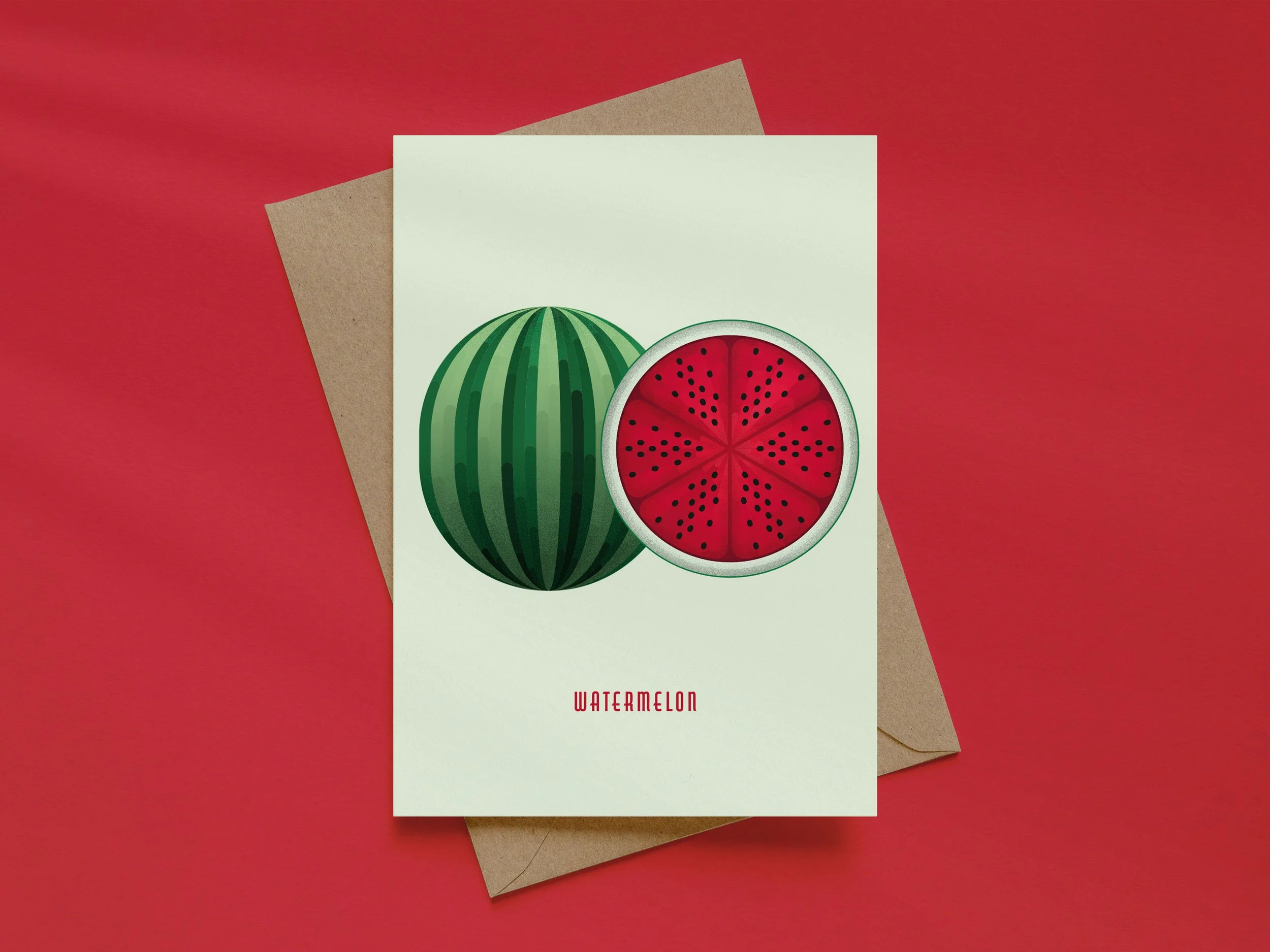 Watermelon Greeting Card