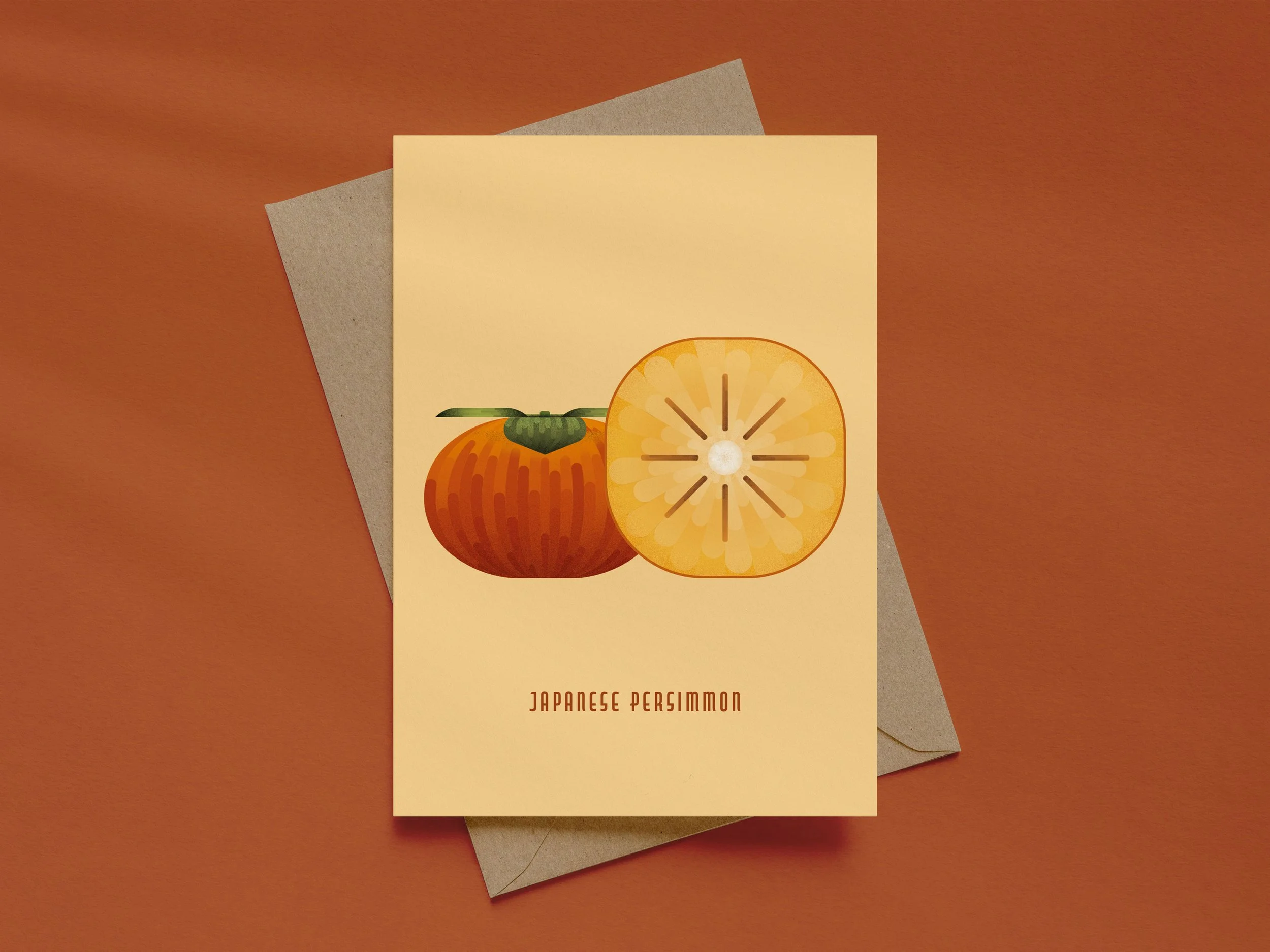 Japanese Persimmon Greeting Card