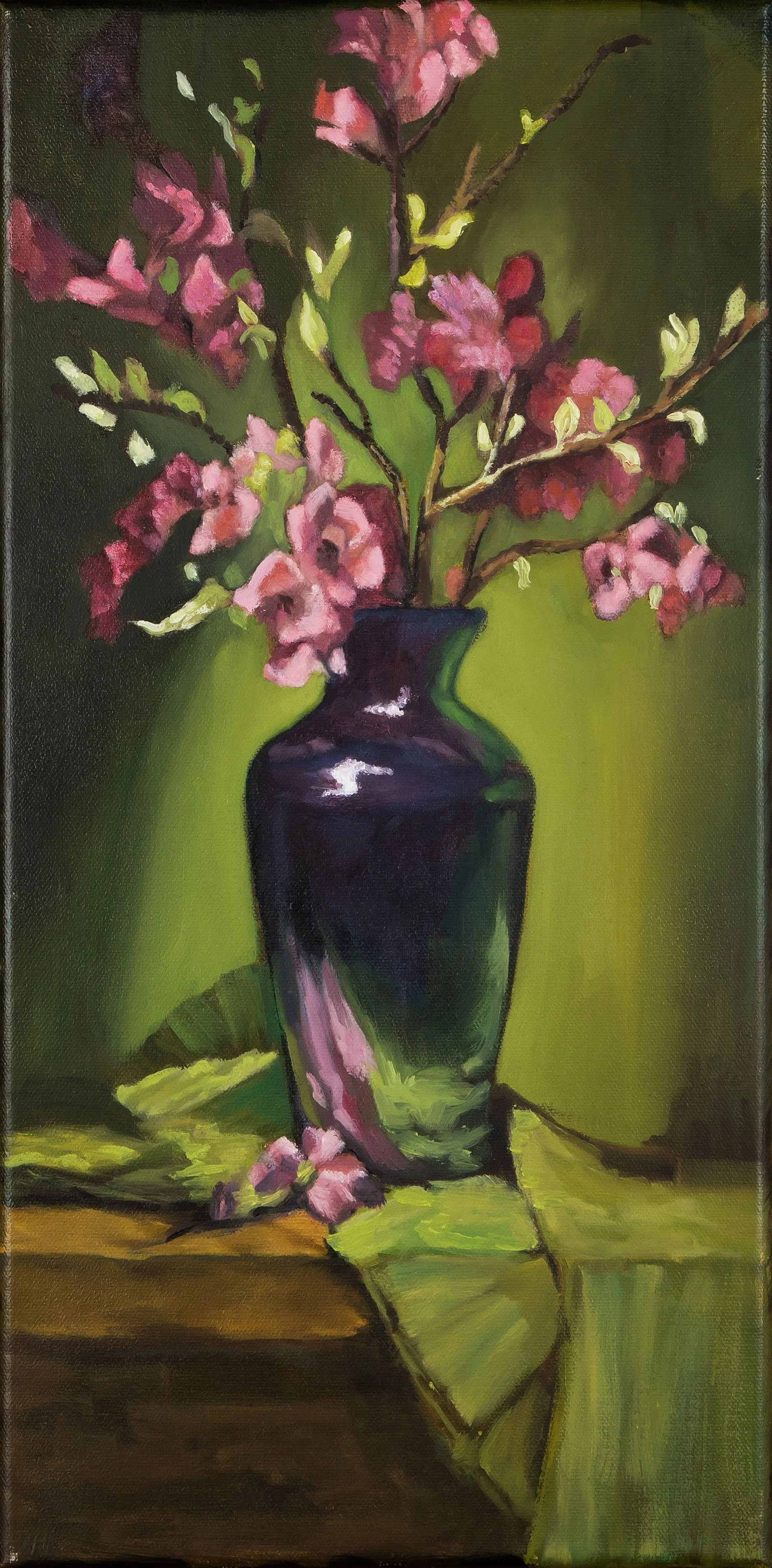 Blossom in Green Vase