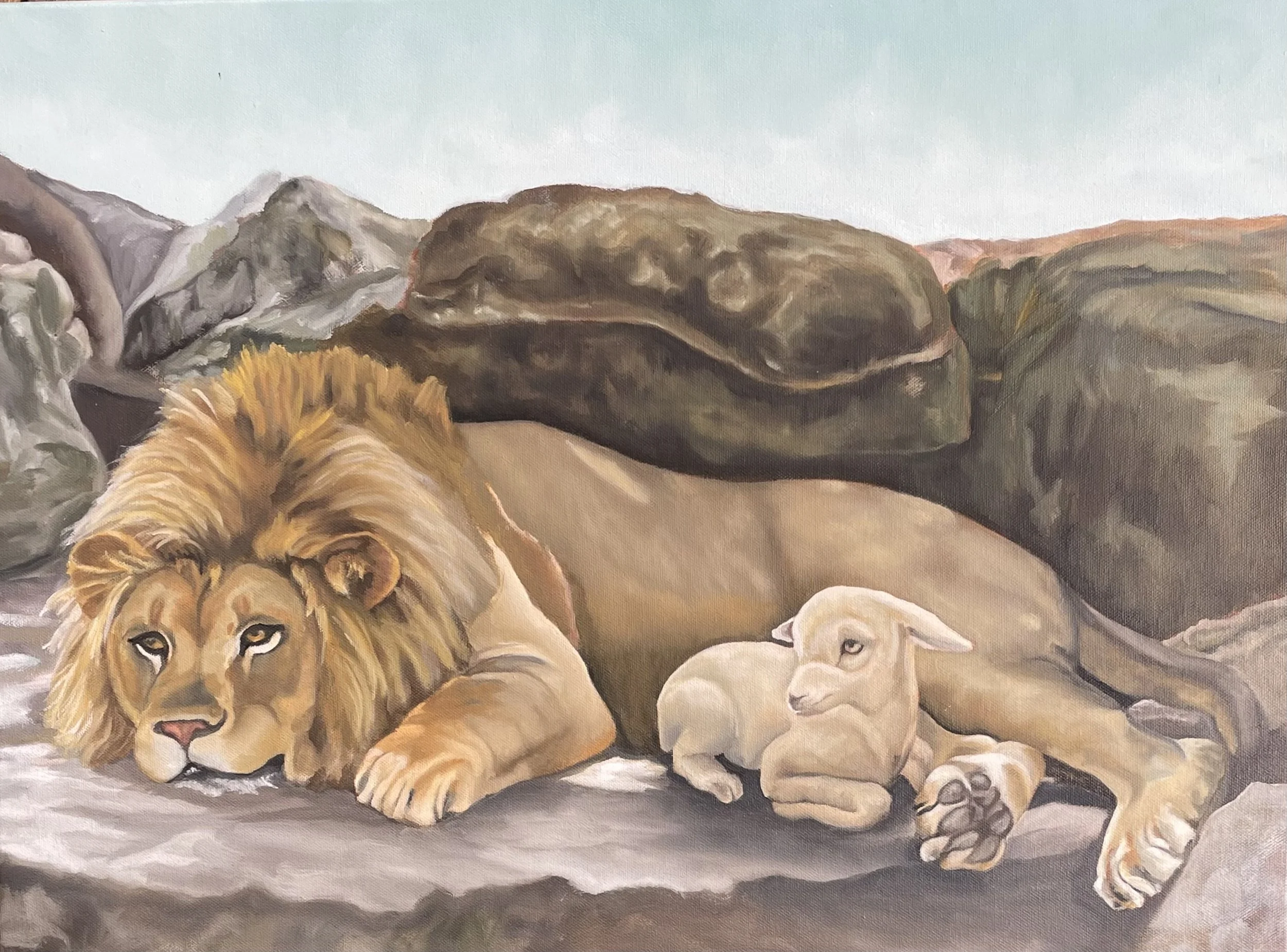 Lion and Lamb oils 18x24.jpeg