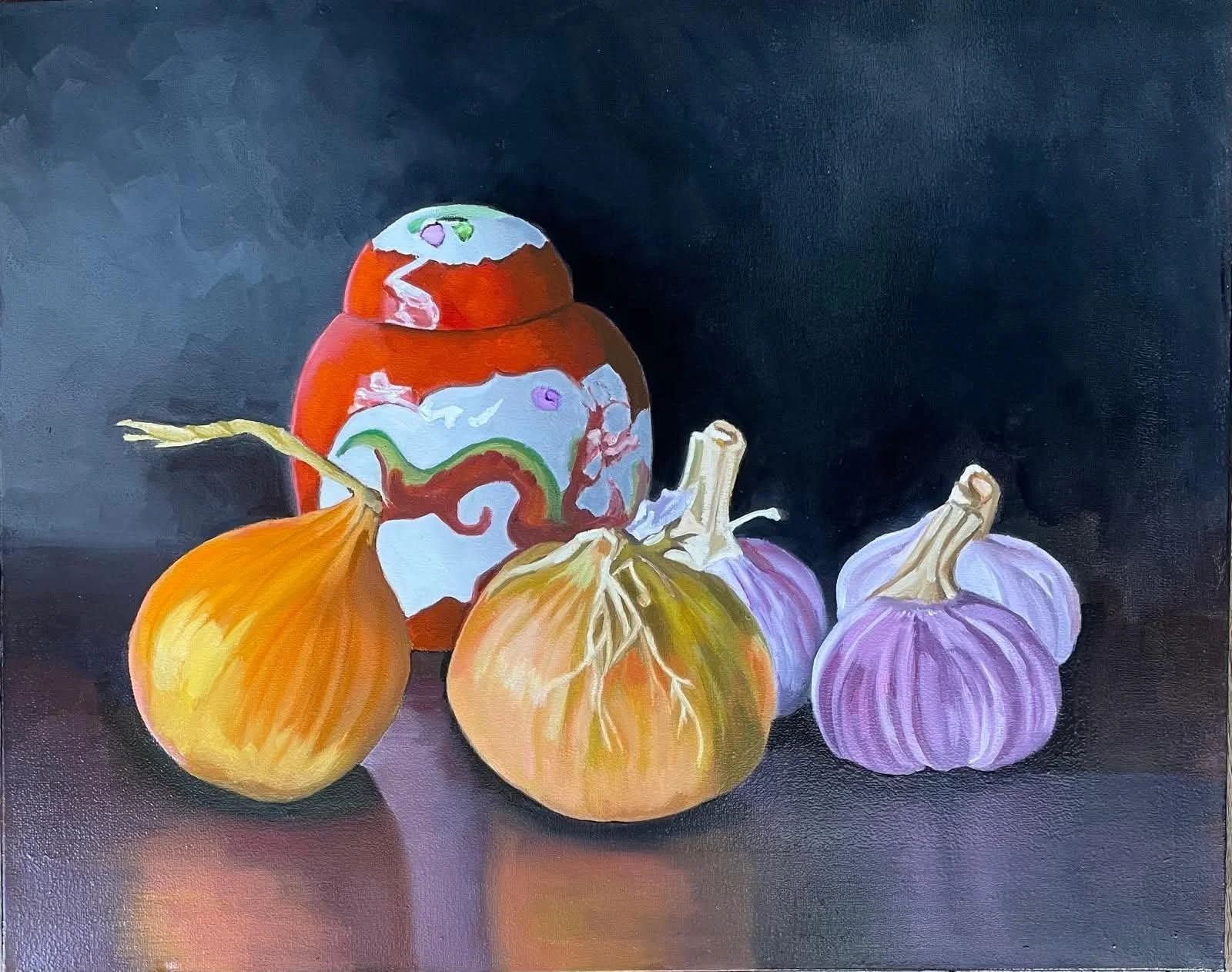 Red Ginger Jar Oil on canvas 16x20inches 40x50cm.jpg