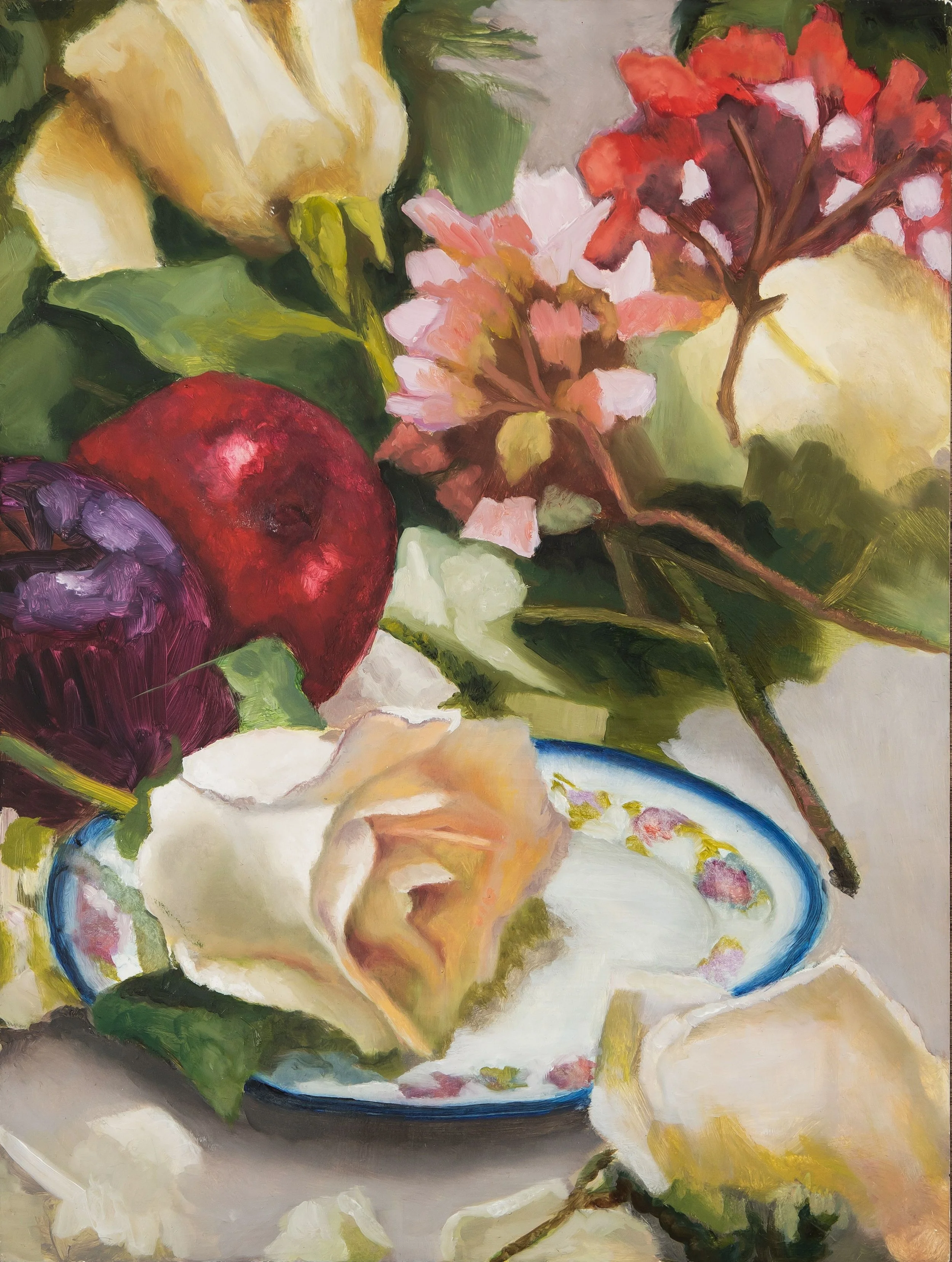 Flowers with China Plate
