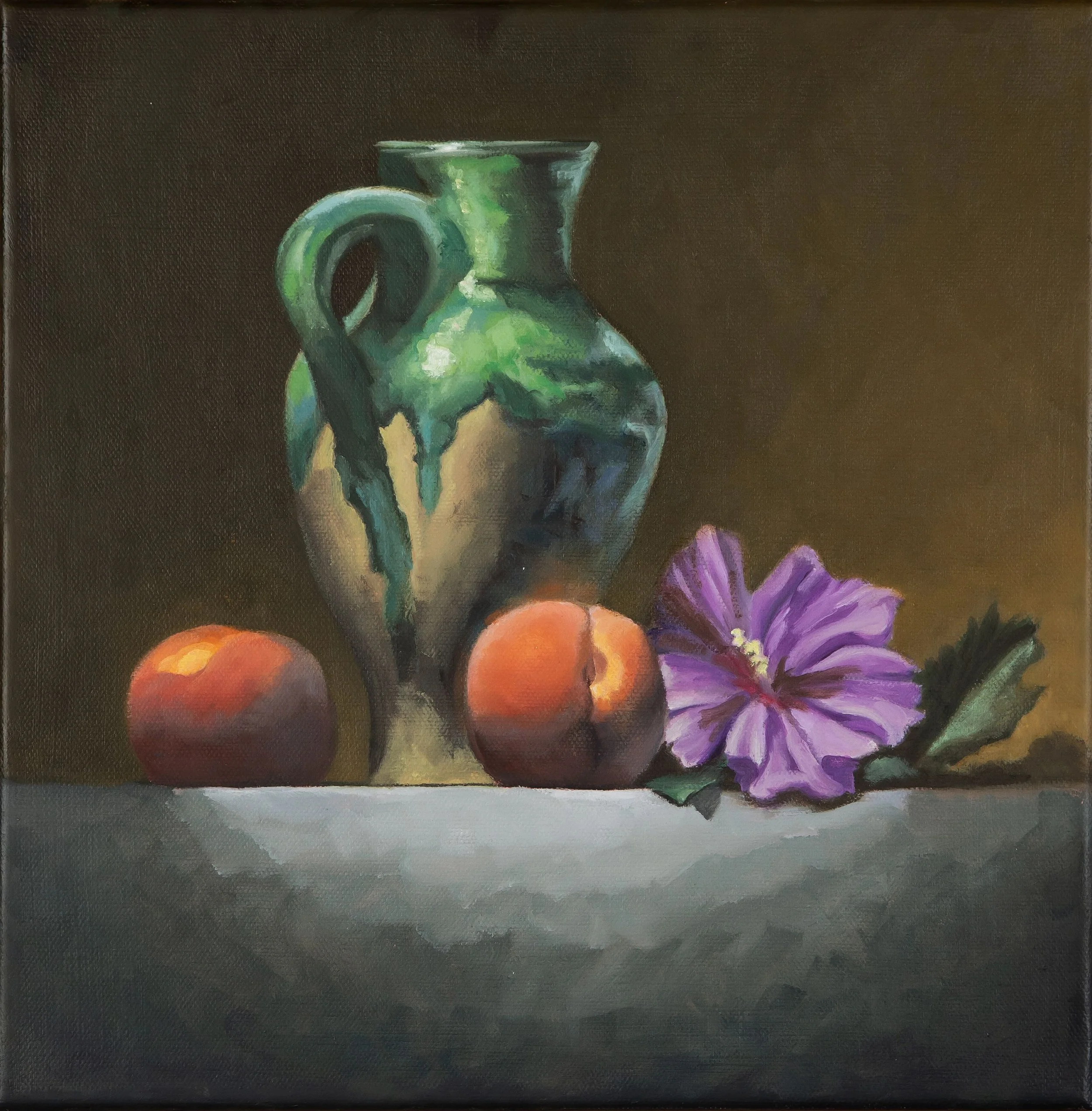 Jug with Purple Flower
