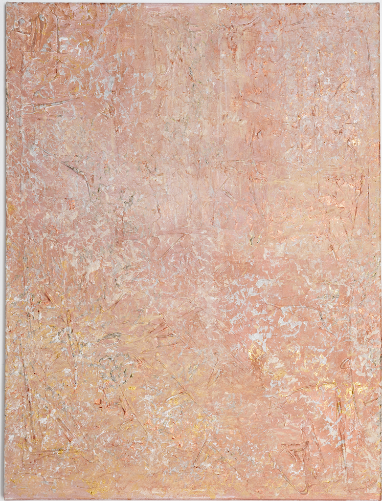 Orange acrylic on canvas painting