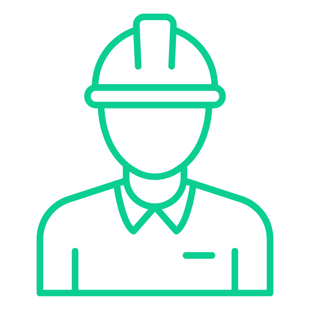 Staff members wear branded and PPE ensuring to maintain safety on the job site