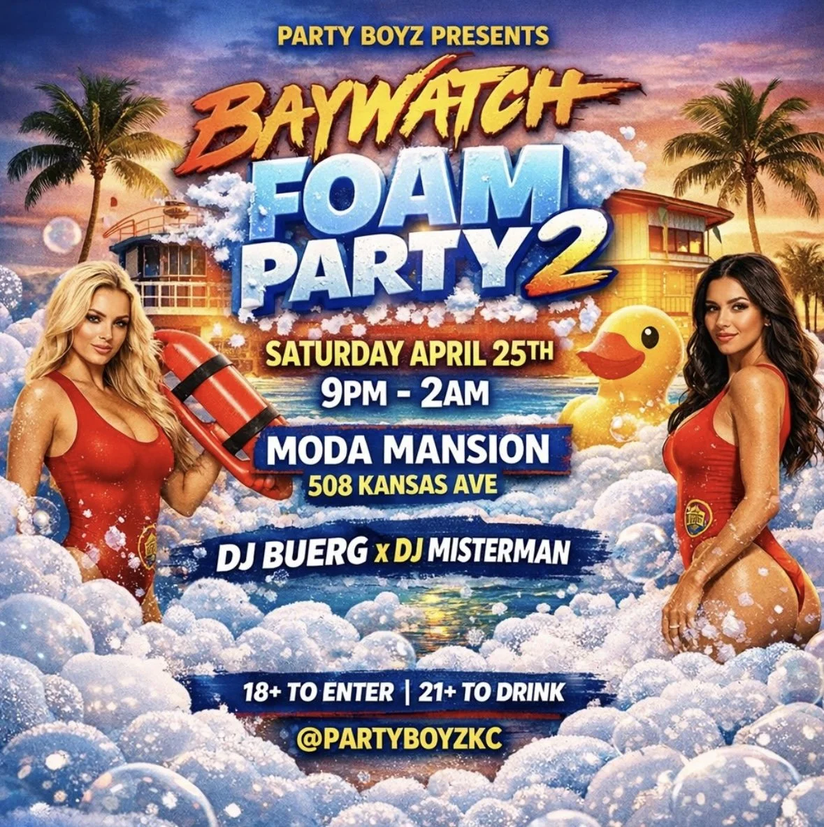 BAYWATCH FOAM PARTY - PT 2