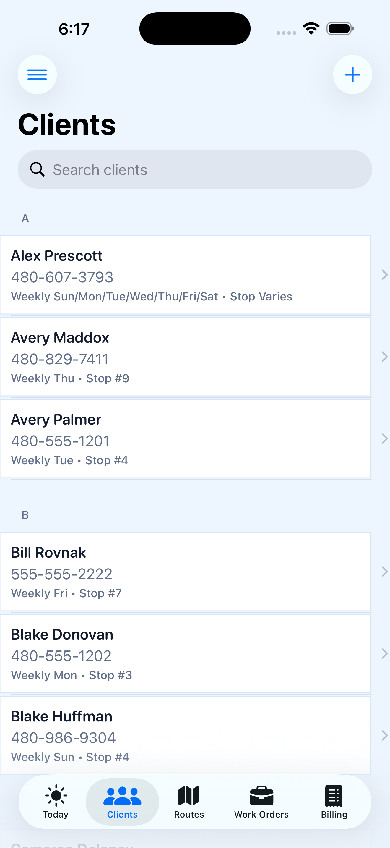 Clients directory