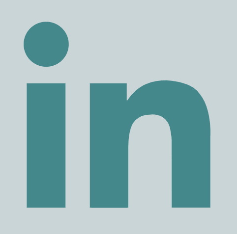 Linkedin logo with grey background and green text