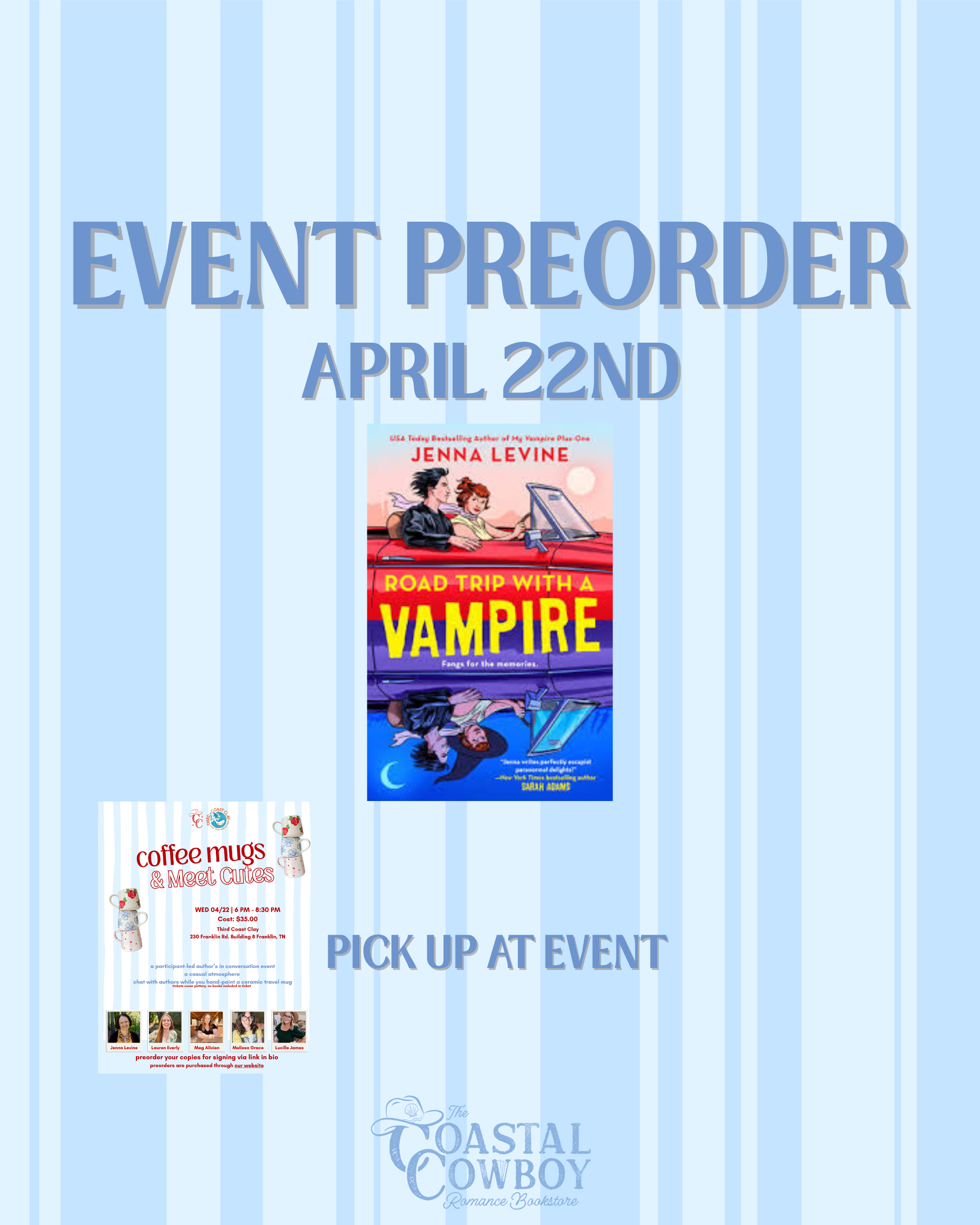 ROAD TRIP WITH A VAMPIRE | COFFEE MUGS & MEET CUTES EVENT PREORDER