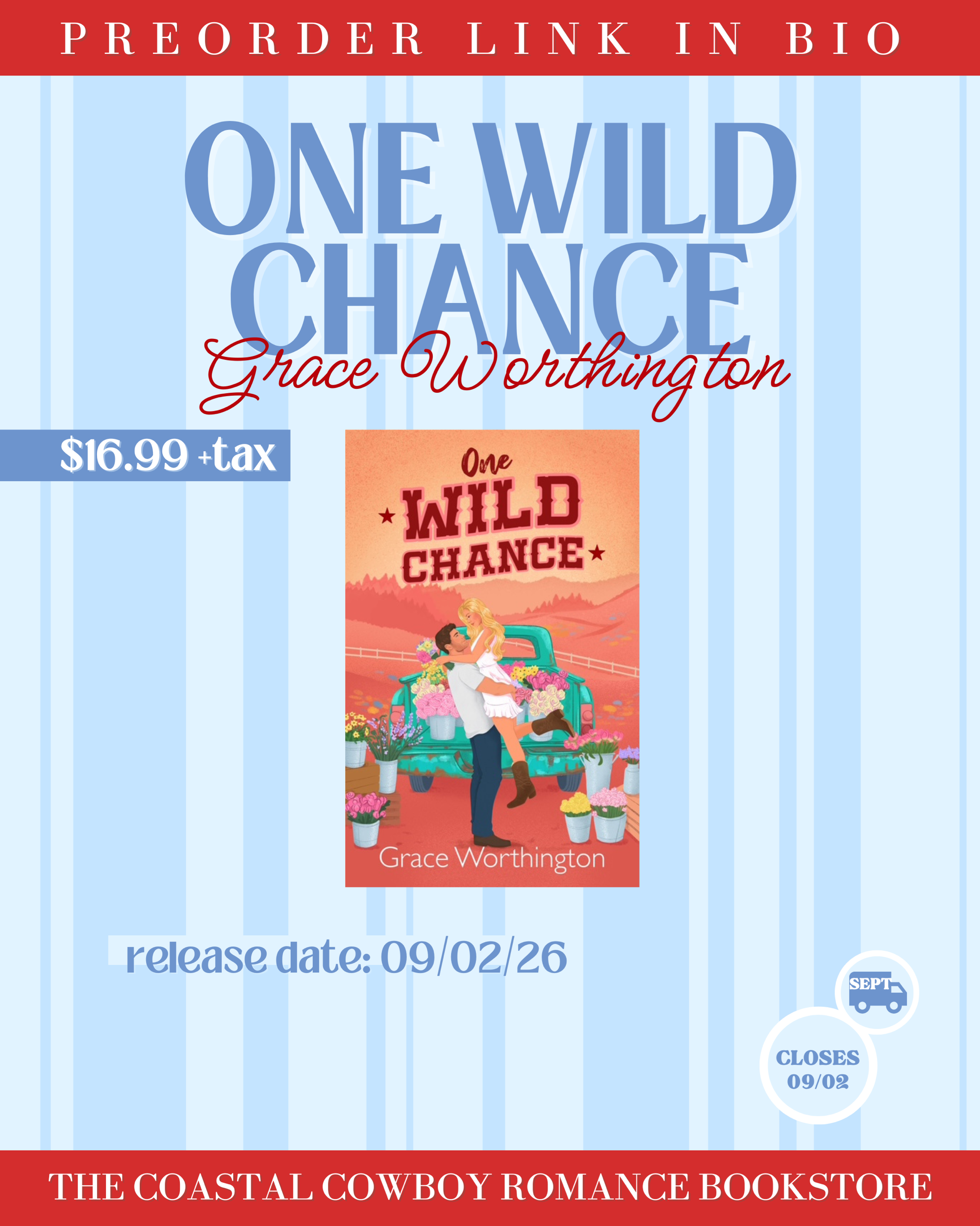 ONE WILD CHAMCE BY GRACE WORTHINGTON | PREORDER, SIGNED COPIES