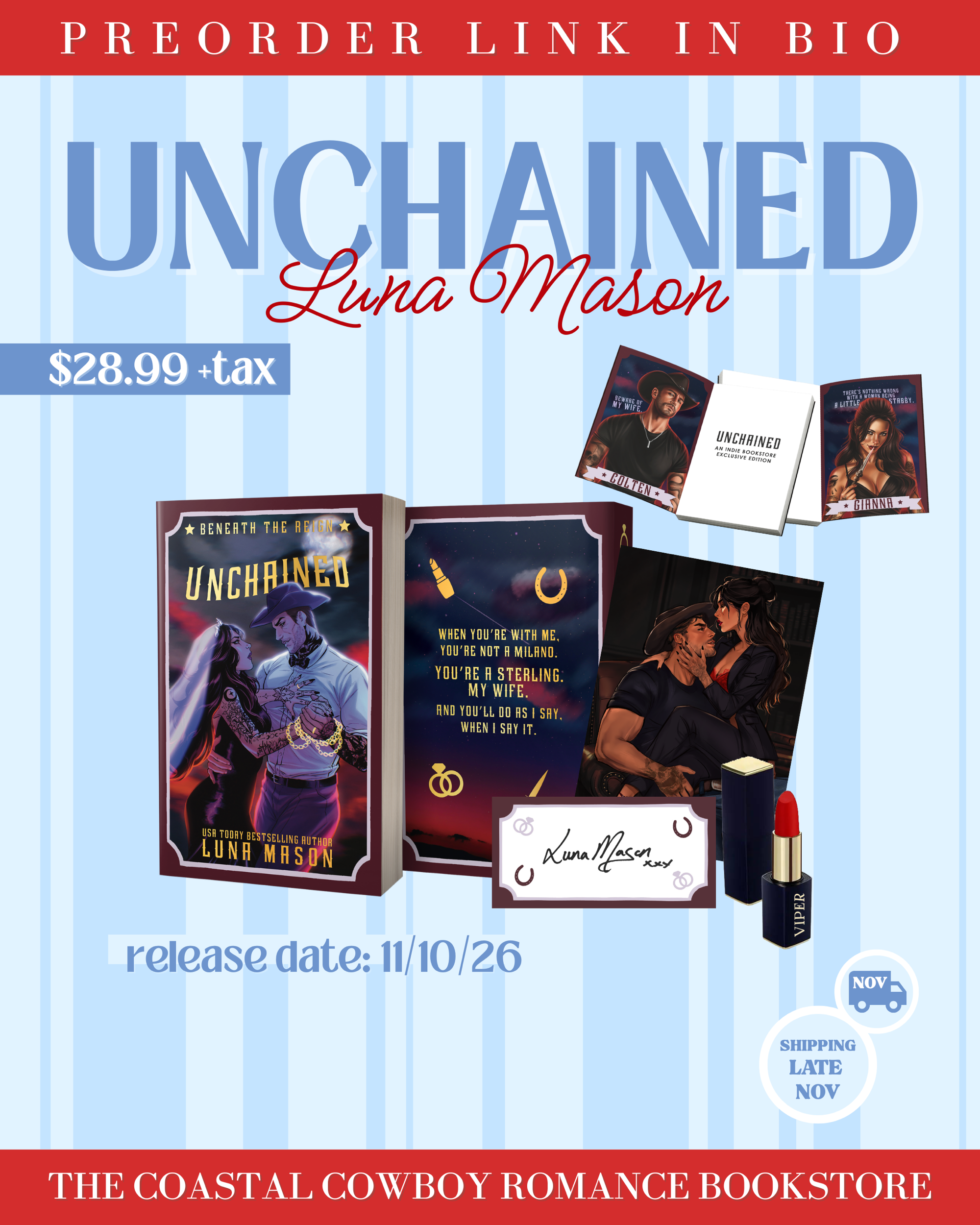 UNCHAINED BY LUNA MASON (INDIE EXCLUSIVE EDITION) | PREORDER CAMPAIGN