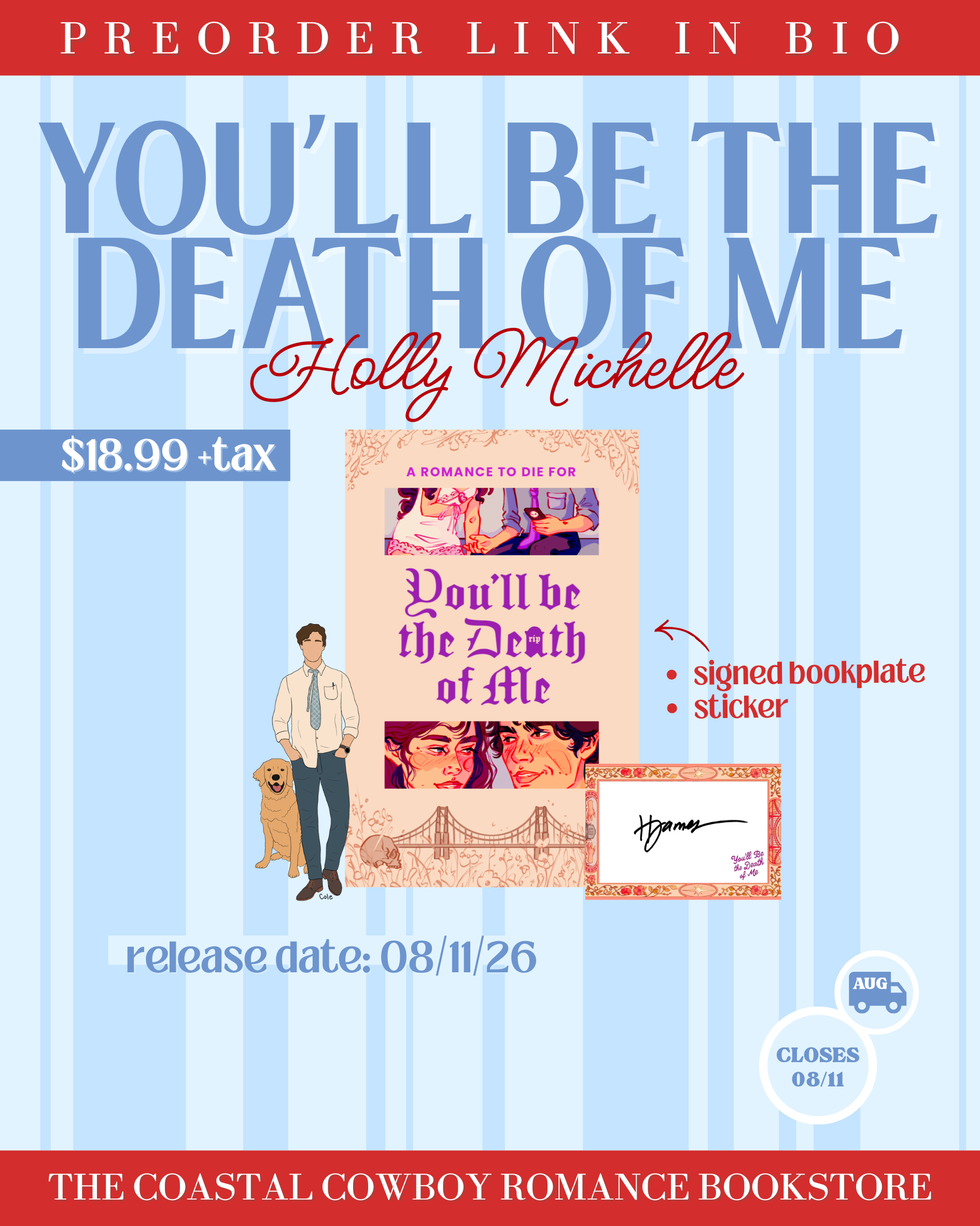 YOU'LL BE THE DEATH OF ME (DISCRETE COVER) | PREORDER CAMPAIGN, SIGNED COPY