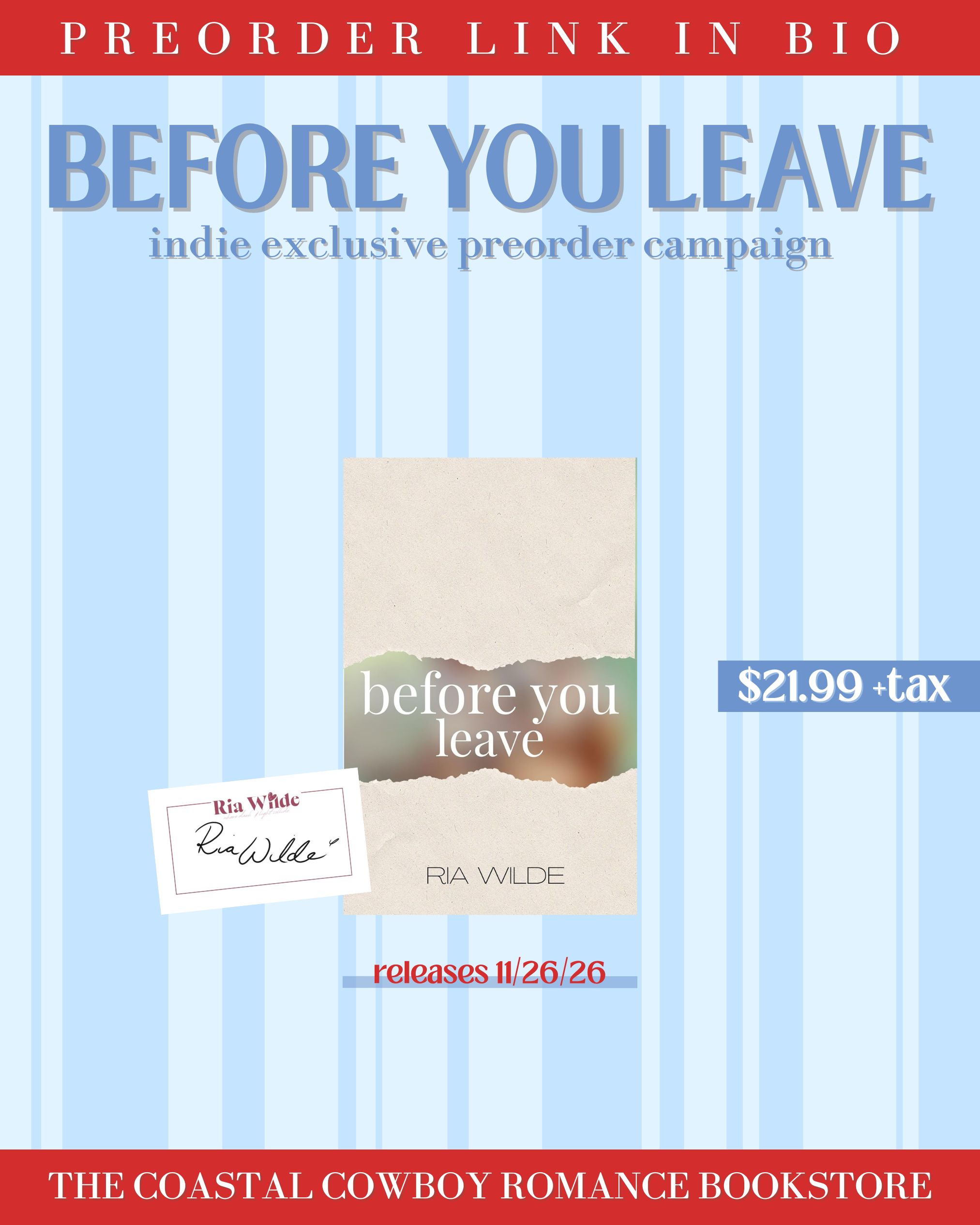 BEFORE YOU LEAVE | PREORDER