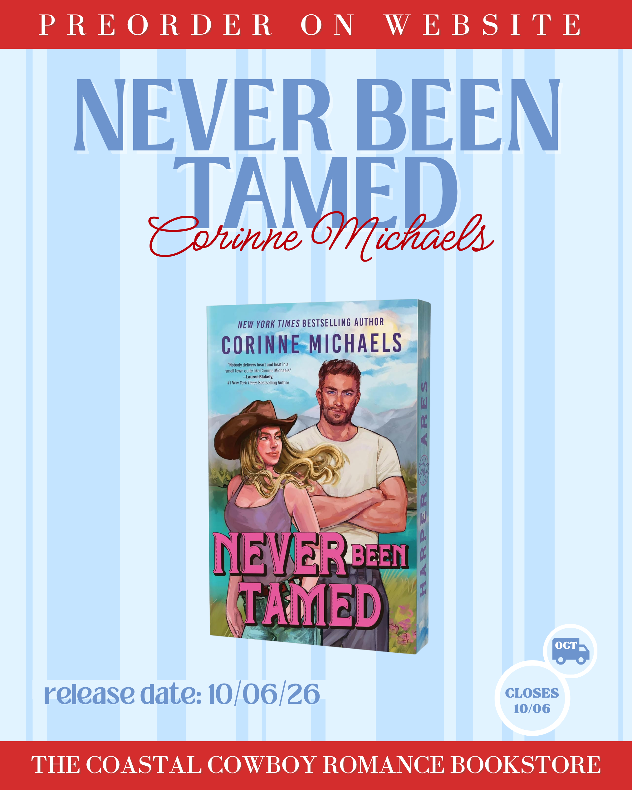 NEVER BEEN TAMED (HEARTSTONE RANCH, 2) BY CORINNE MICHAELS | DELUXE EDITION PREORDER