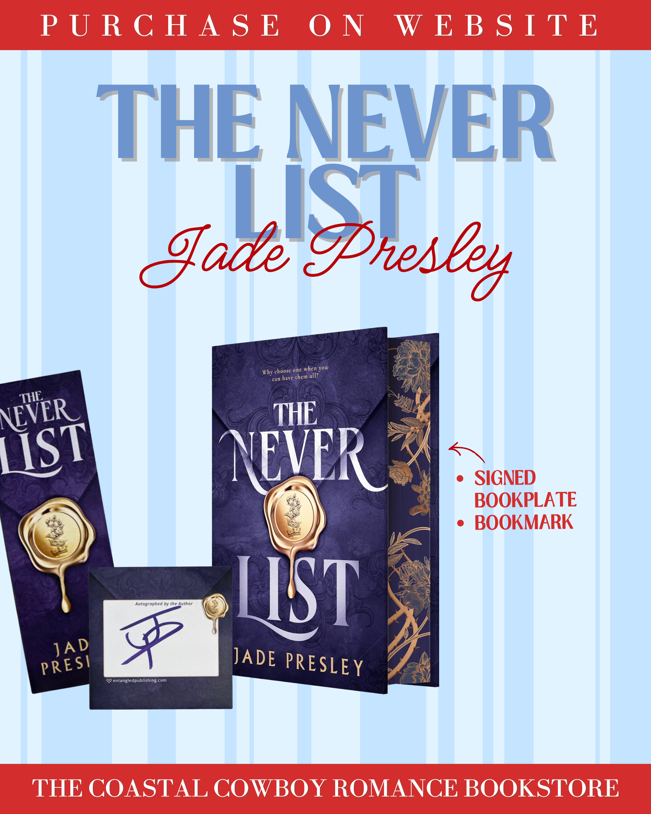 THE NEVER LIST BY JADE PRESLEY | August Book Club Romantasy Preorder