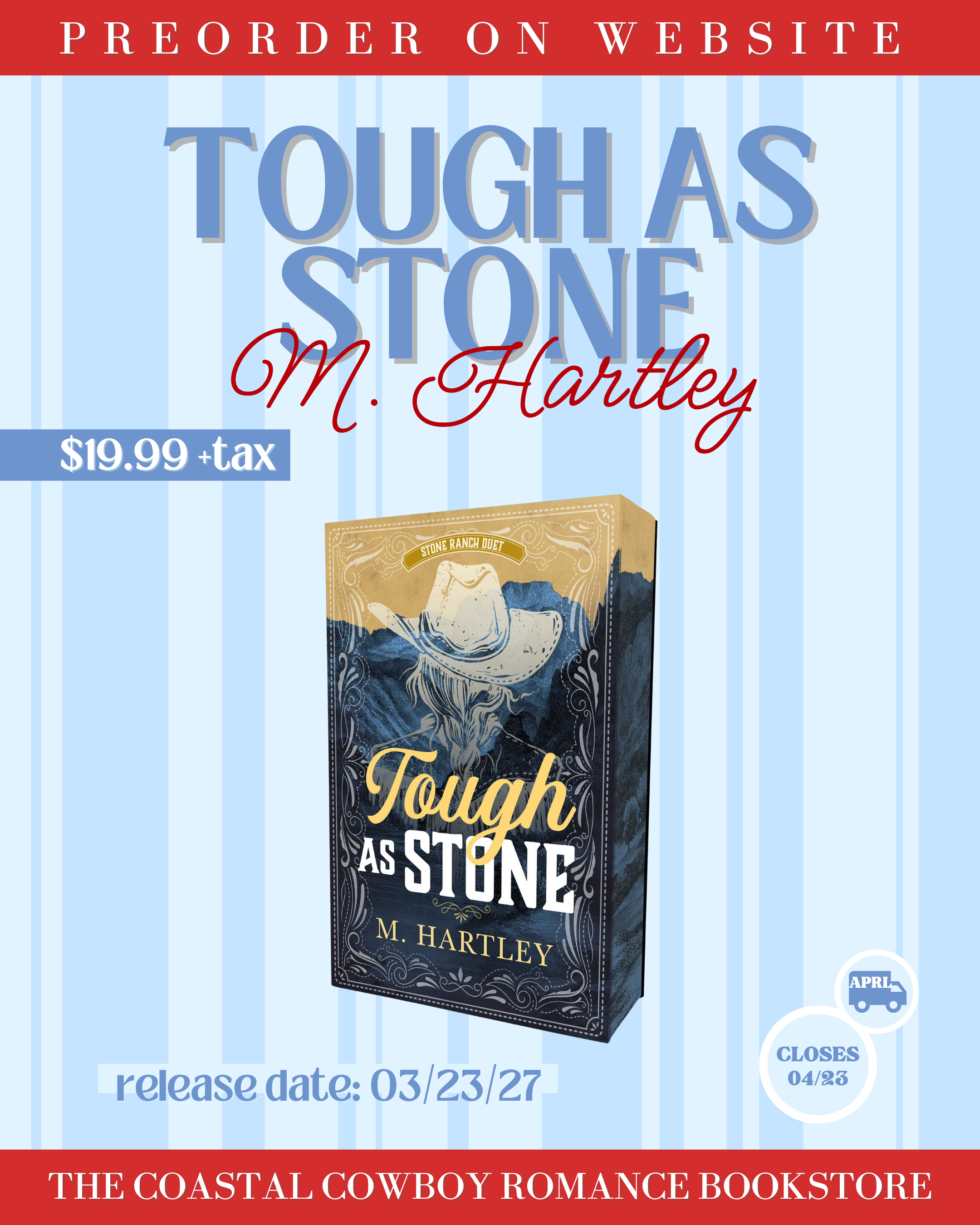 TOUGH AS STONE (STONE RANCH, 2) BY M. HARTLEY | PREORDER