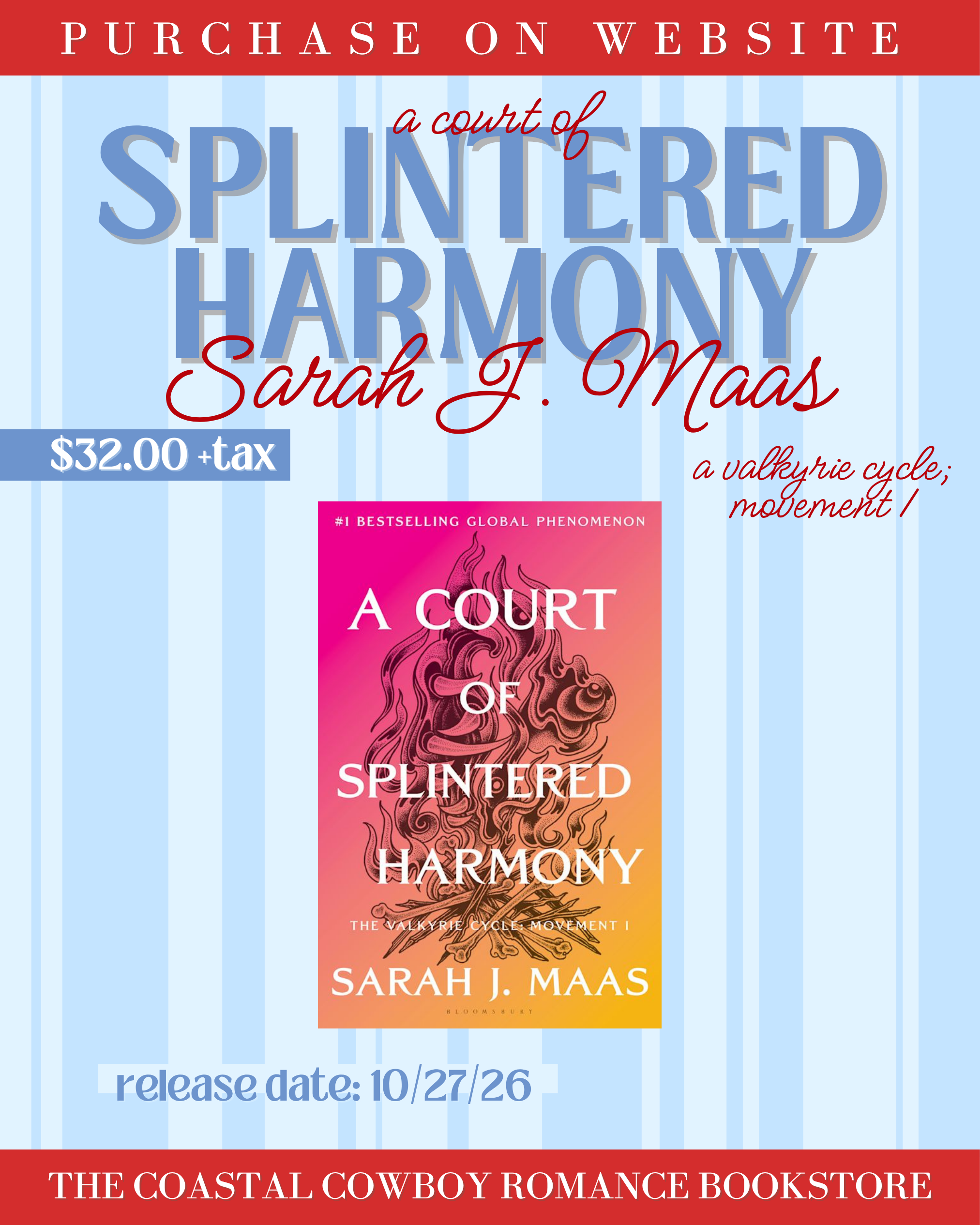 A COURT OF SPLINTERED HARMONY (ACOTAR, 6) BY SARAH J. MAAS | PREORDER