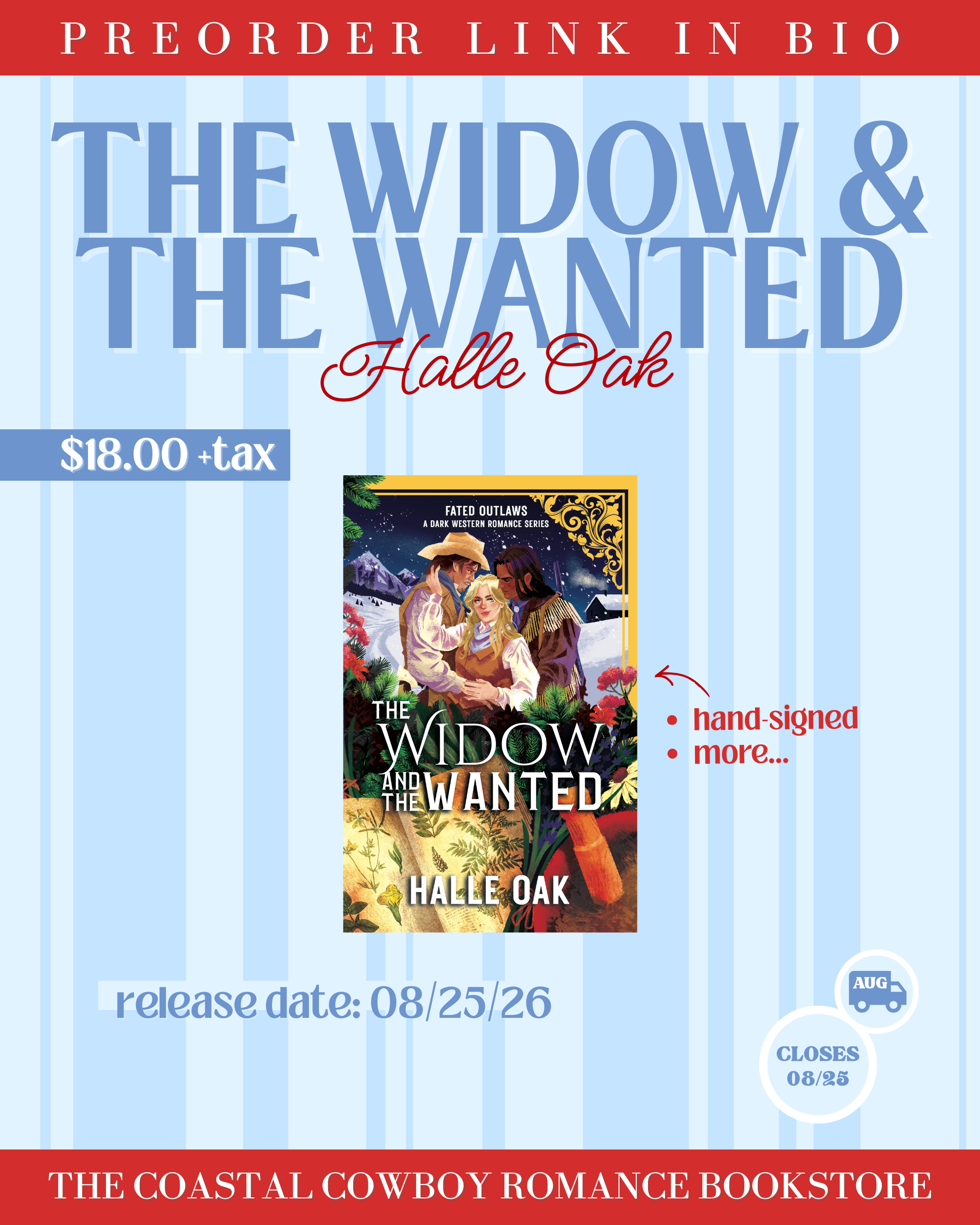 THE WIDOW AND THE WANTED (FATED OUTLAWS, 2) | PREORDER SIGNED COPY