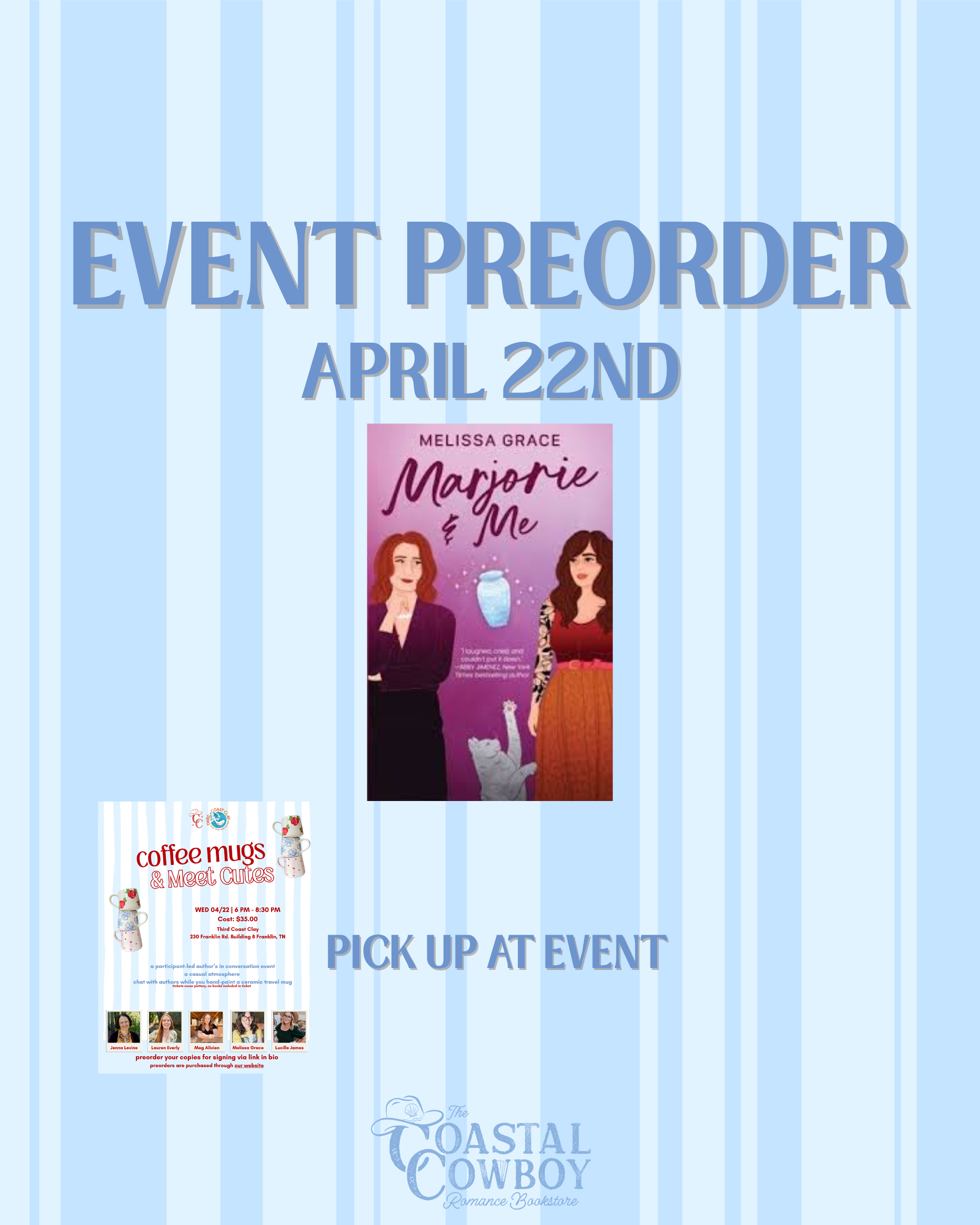 MARJORIE & ME | COFFEE MUGS & MEET CUTES EVENT PREORDER