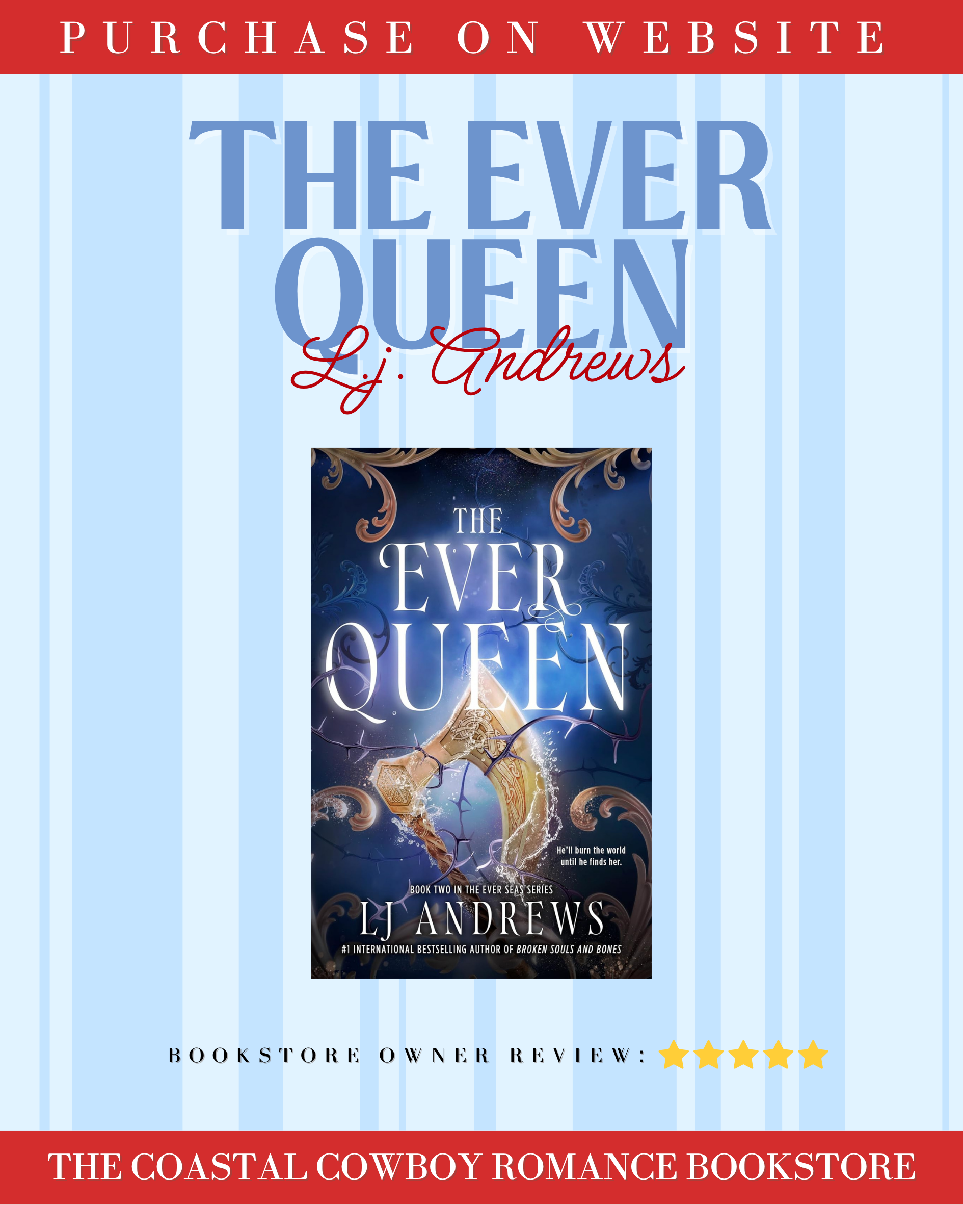 THE EVER QUEEN BY LJ ANDREWS (THE EVER SEAS, 2), HARDCOVER (IN STOCK)