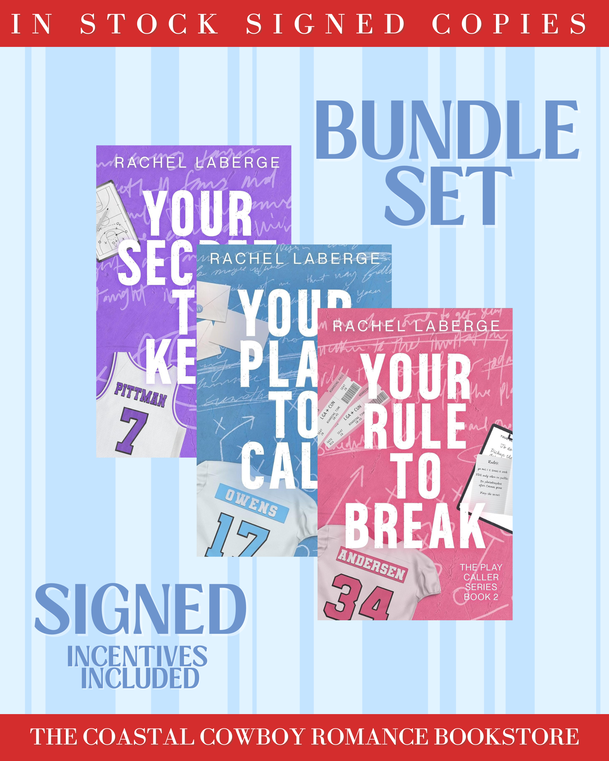 THE PLAY CALLER SERIES BUNDLE BY RACHEL LABERGE | SIGNED COPIES