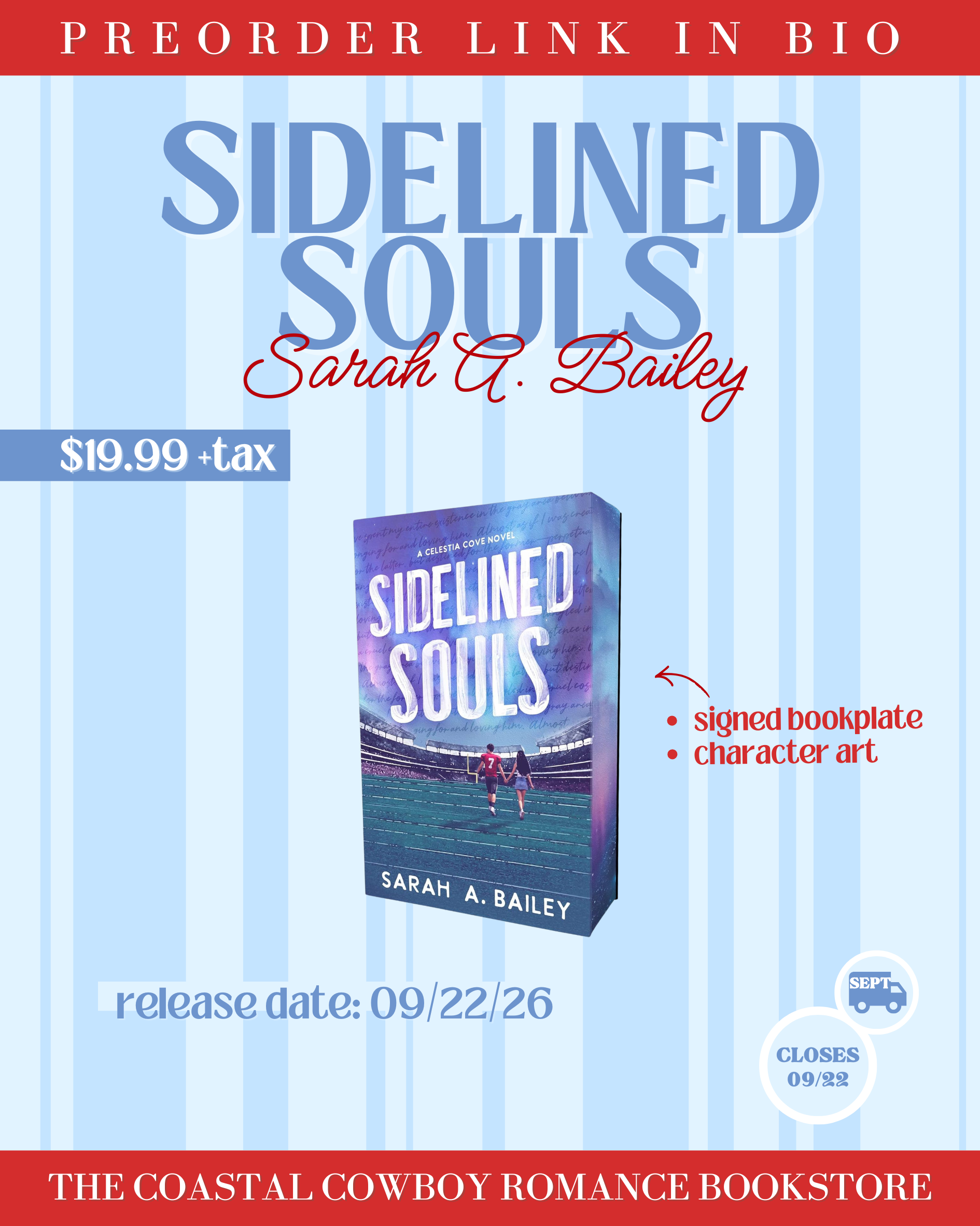 SIDELINED SOULS (CELESTIA COVE, 2) | PREORDER SIGNED COPY