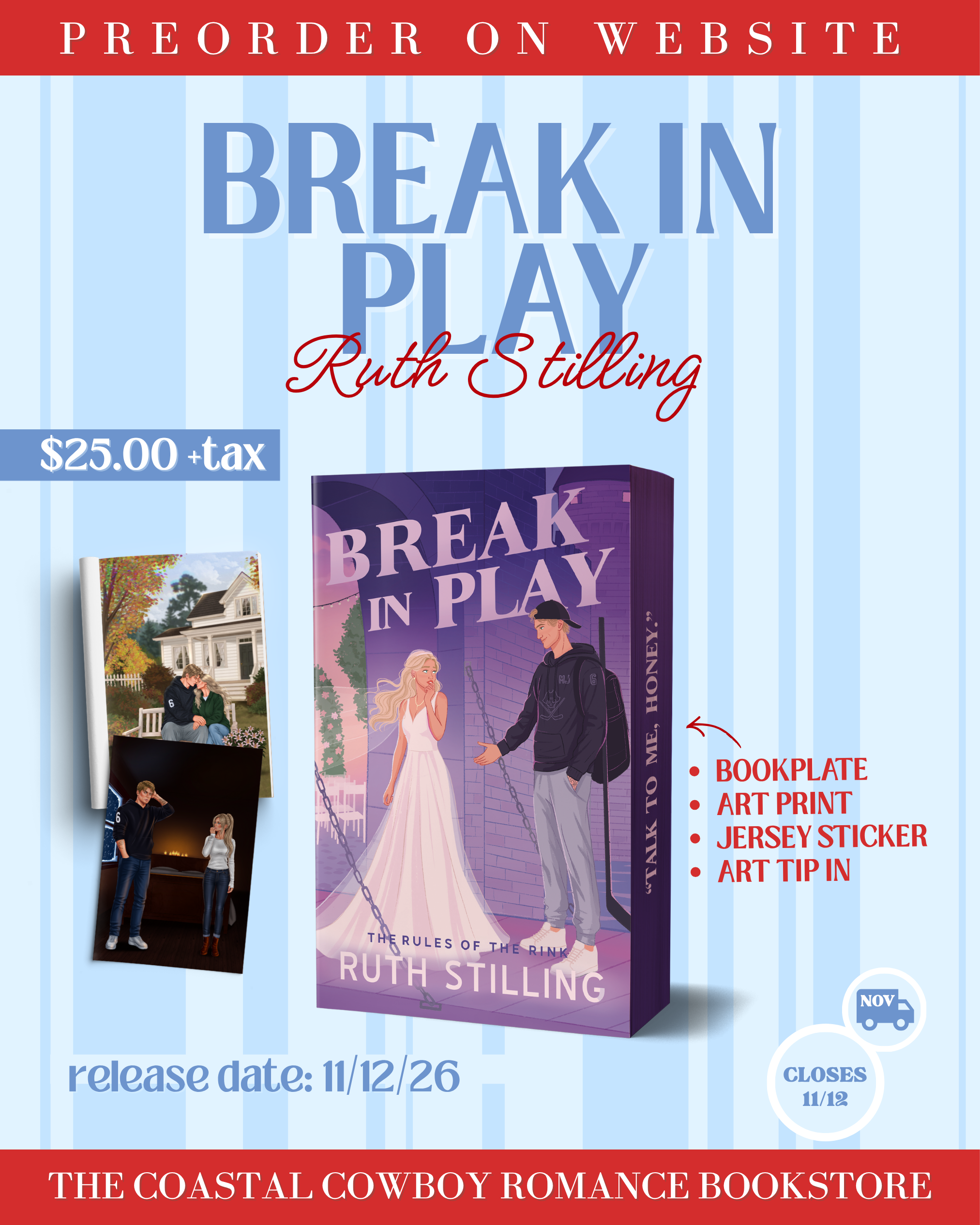 BREAK IN PLAY BY RUTH STILLING | PREORDER CAMPAIGN