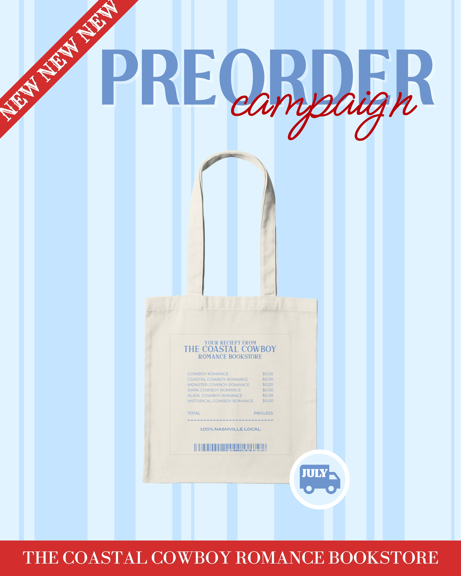 COWBOY ROMANCE - TOTE BAG (PREORDER FUNDRAISER)