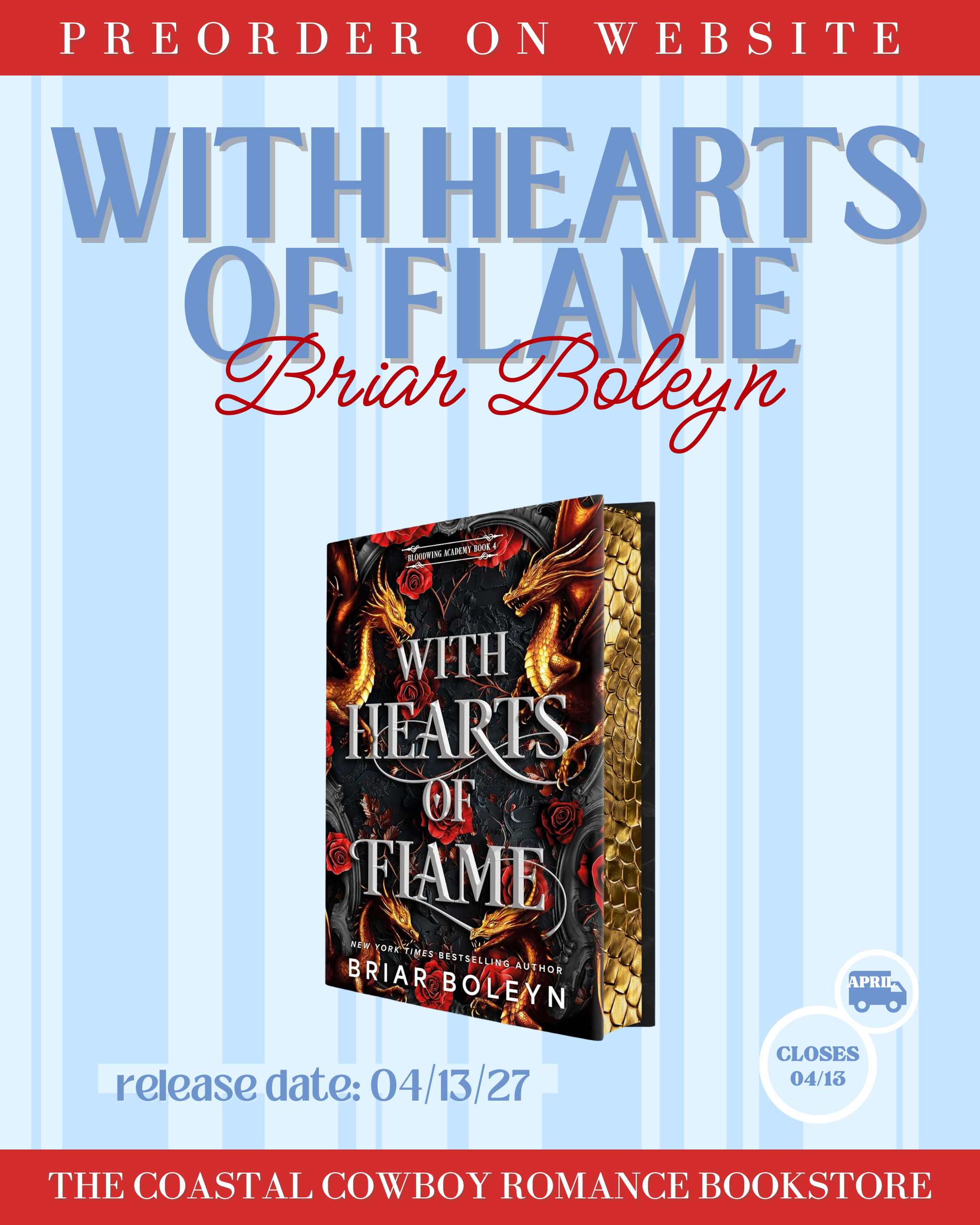 WITH HEARTS OF FLAME (BLOODWING ACADEMY, 4) | PREORDER