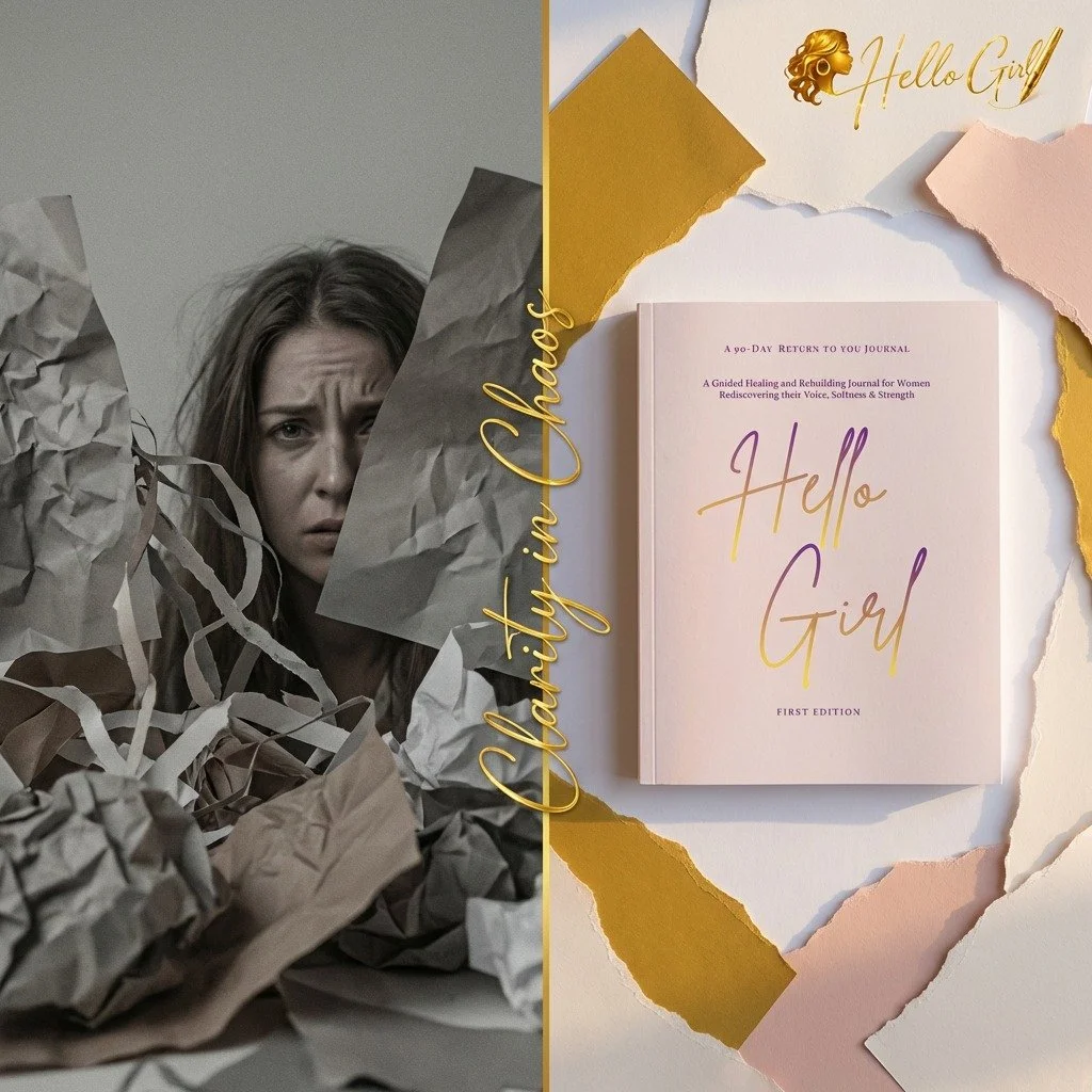 Confusion is just the prelude to clarity. When the world feels like noise, it's time to find your center again. Our 90-day journal is designed to help you rediscover your voice, softness, and strength. ✨ Ready to transform? Shop the collection at the