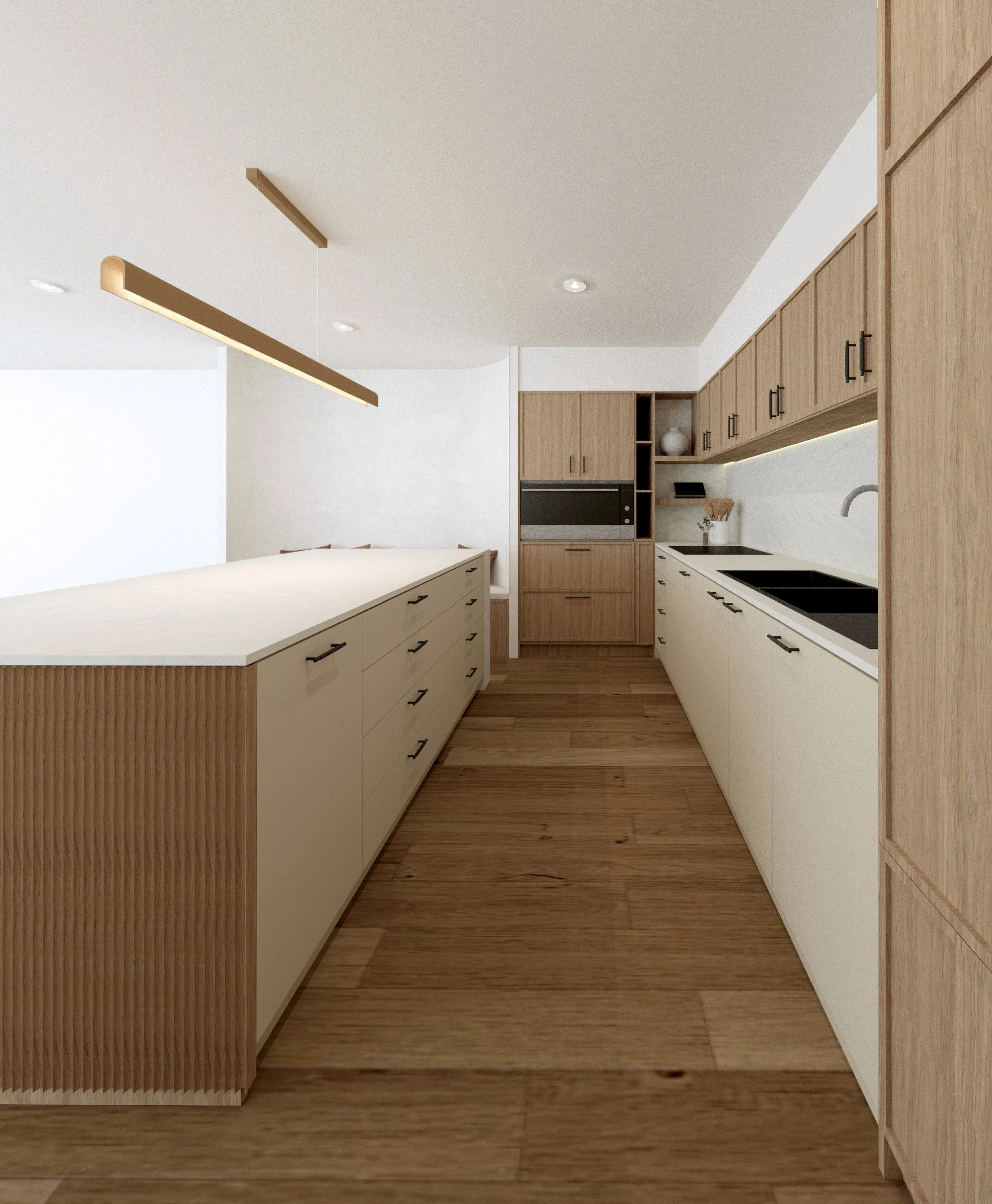 Soul Sanctuary Interior Design | Sunshine Coast to Noosa | Kitchen Render Maroochydore