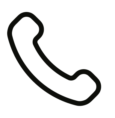 Outline of a traditional telephone handset icon.