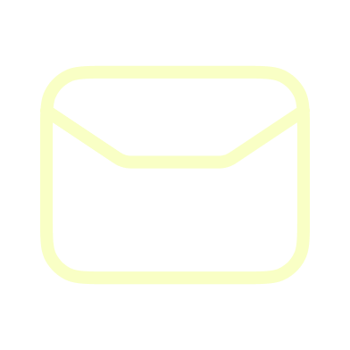 Outline of an envelope icon on a black background.