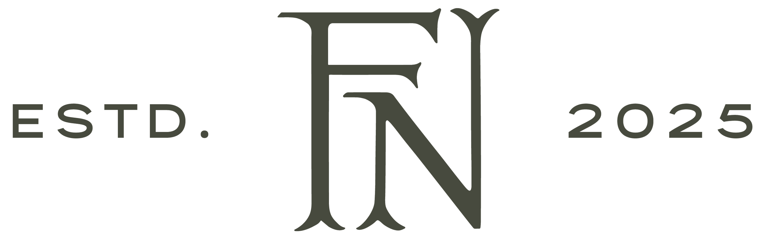 A logo featuring the letters 'E' and 'N' intertwined, with the words 'ESTD.' and the year '2025' on either side.